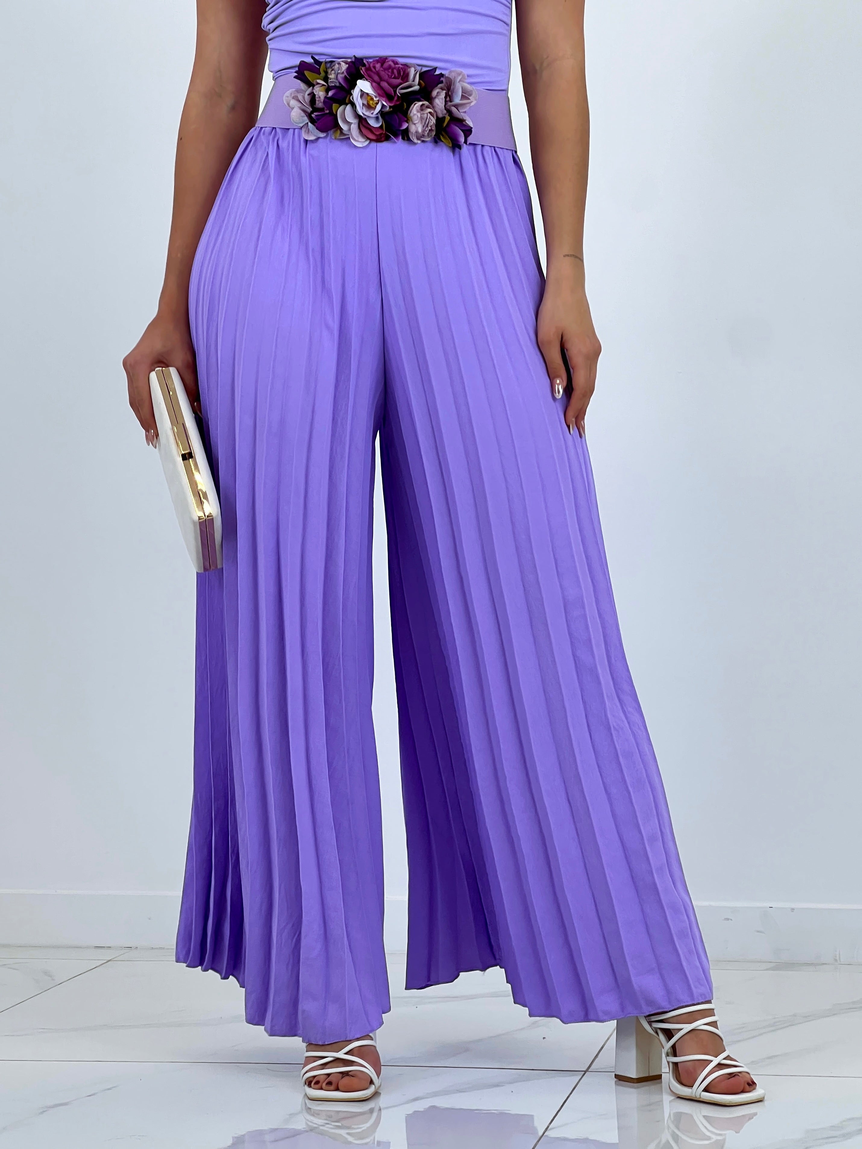 Pantaló plisat de gasa Abril