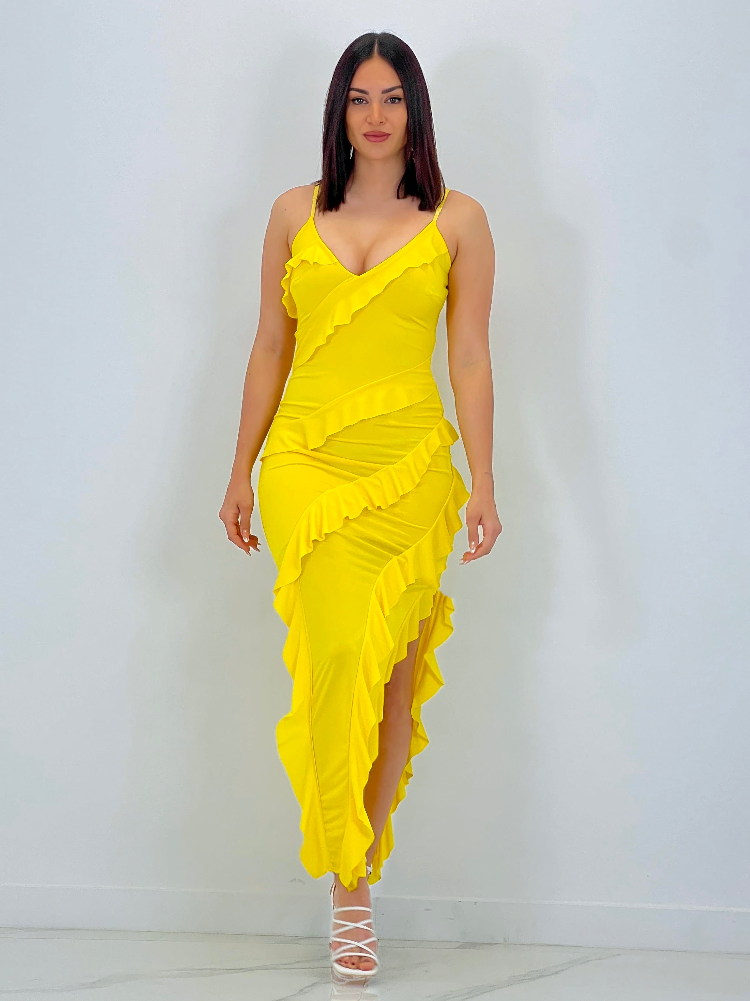 Azucena ruffled dress