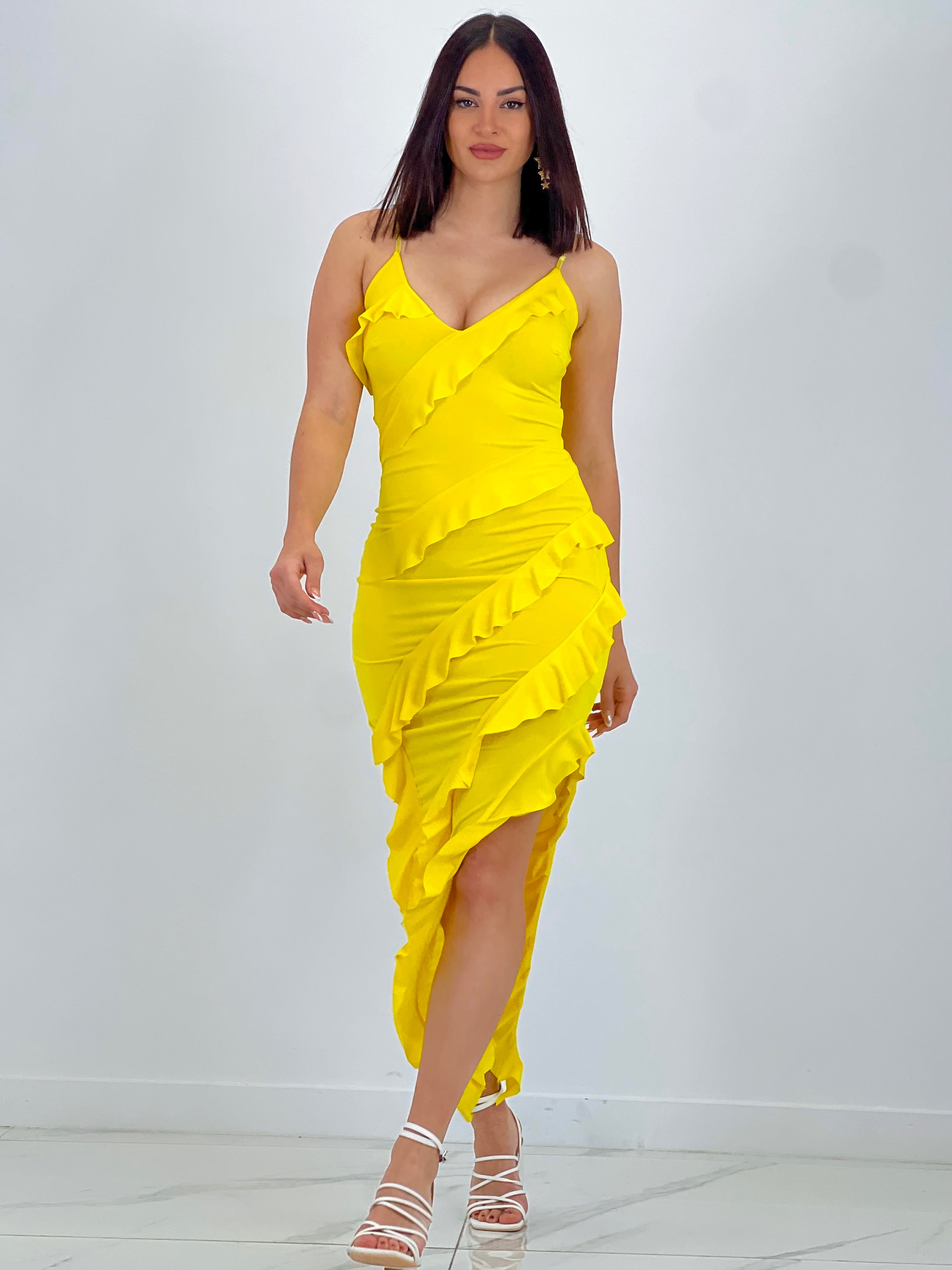 Azucena ruffled dress