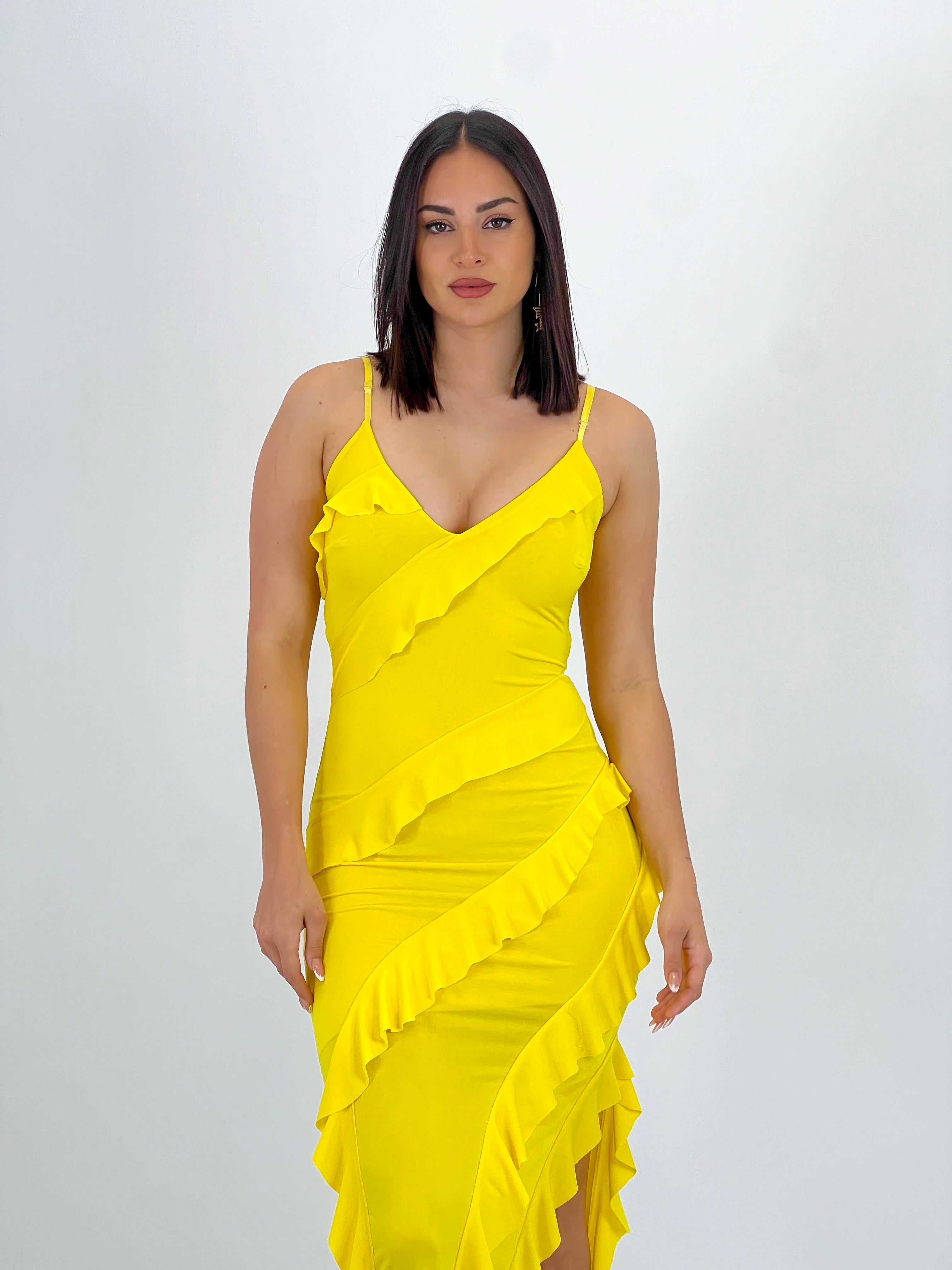 Azucena ruffled dress