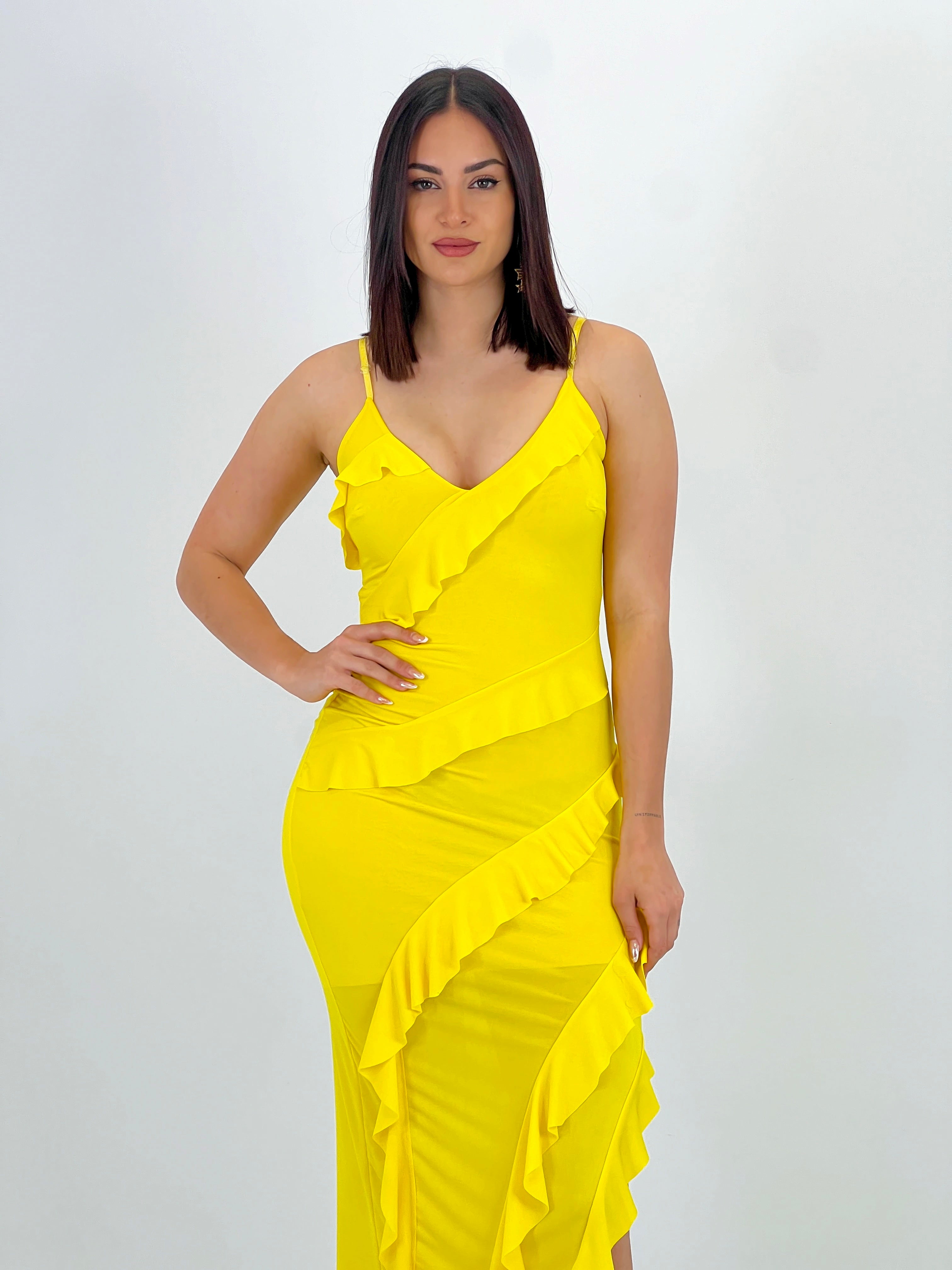 Azucena ruffled dress