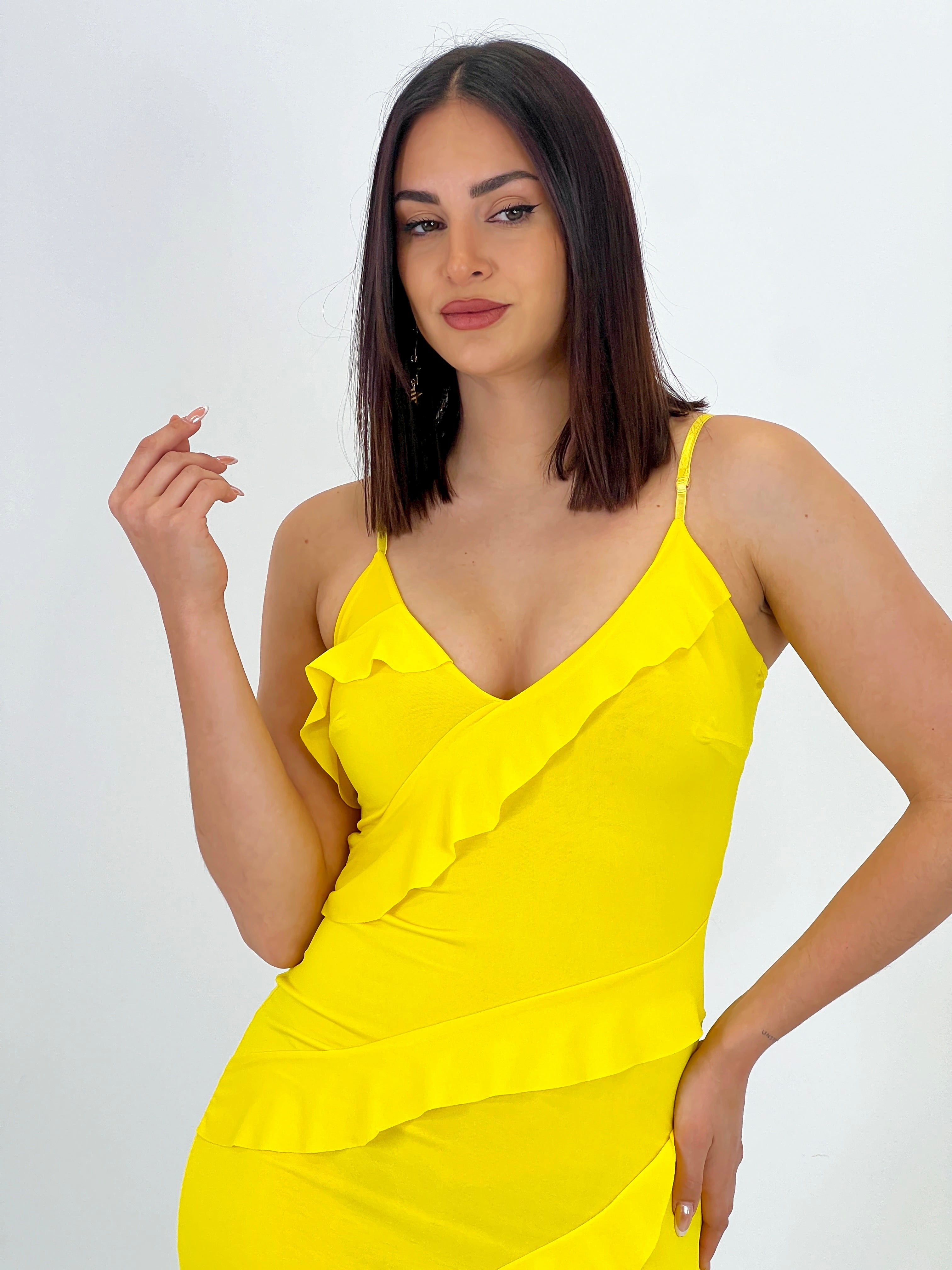 Azucena ruffled dress