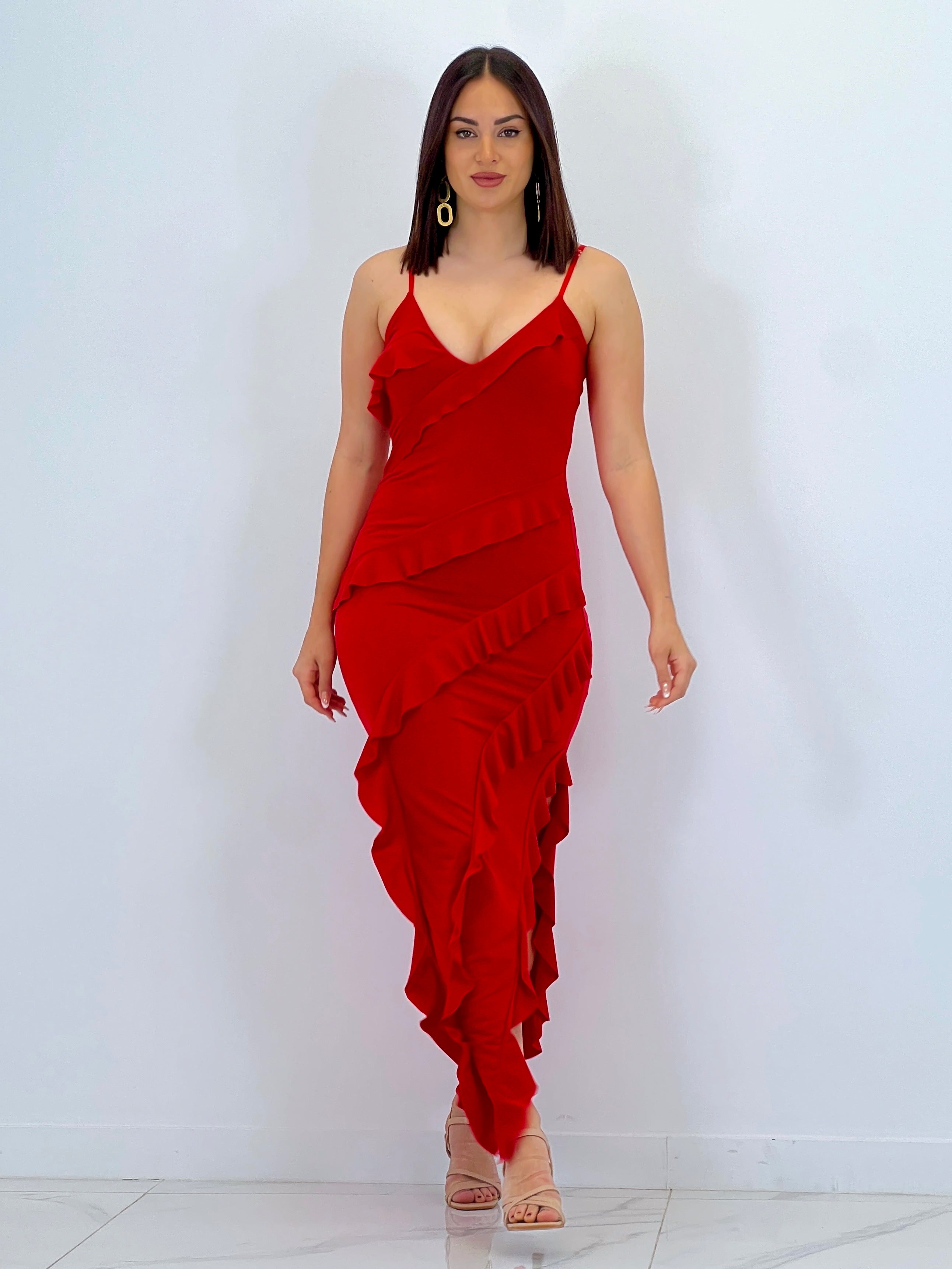 Azucena ruffled dress