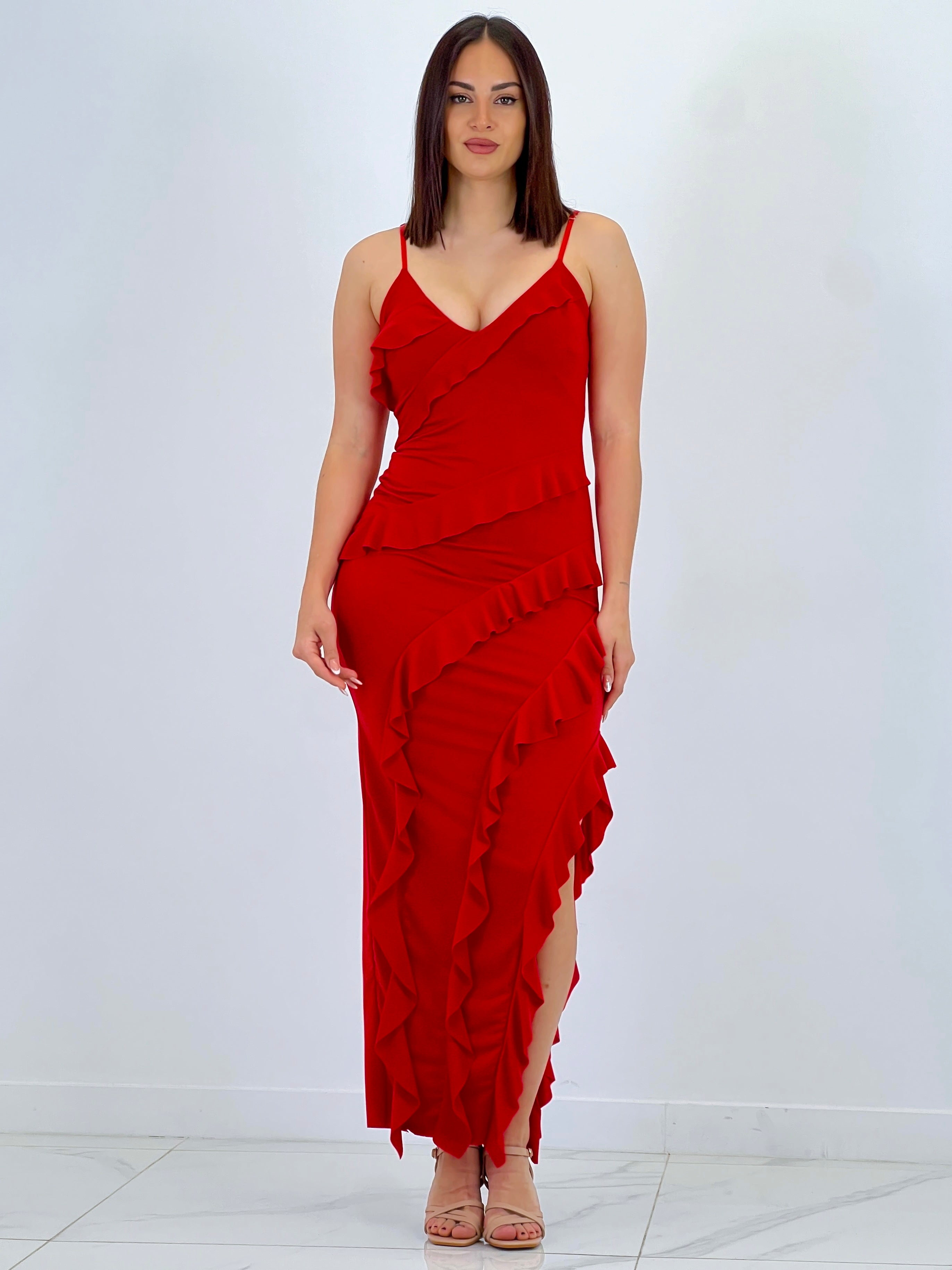 Azucena ruffled dress