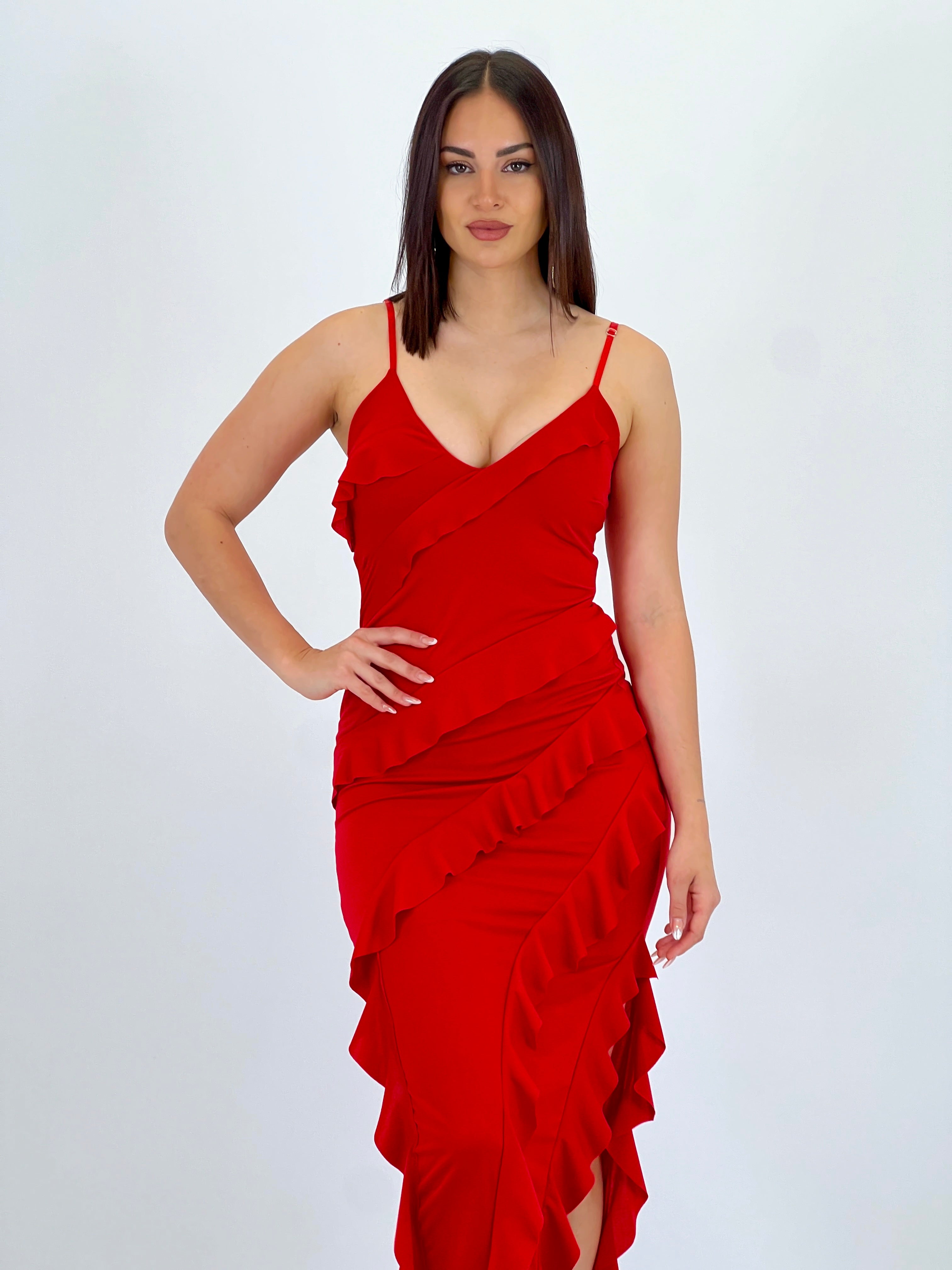 Azucena ruffled dress