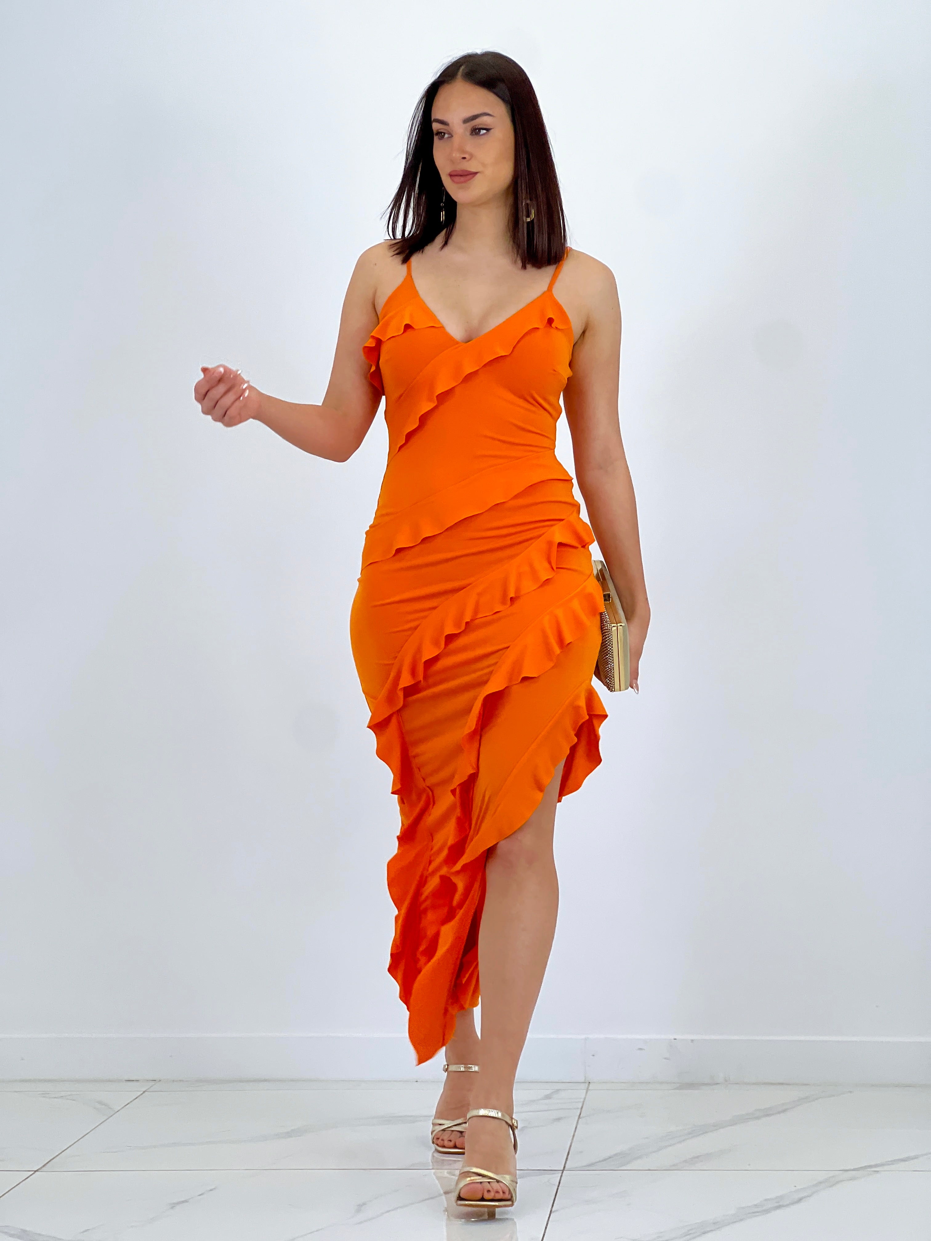 Azucena ruffled dress