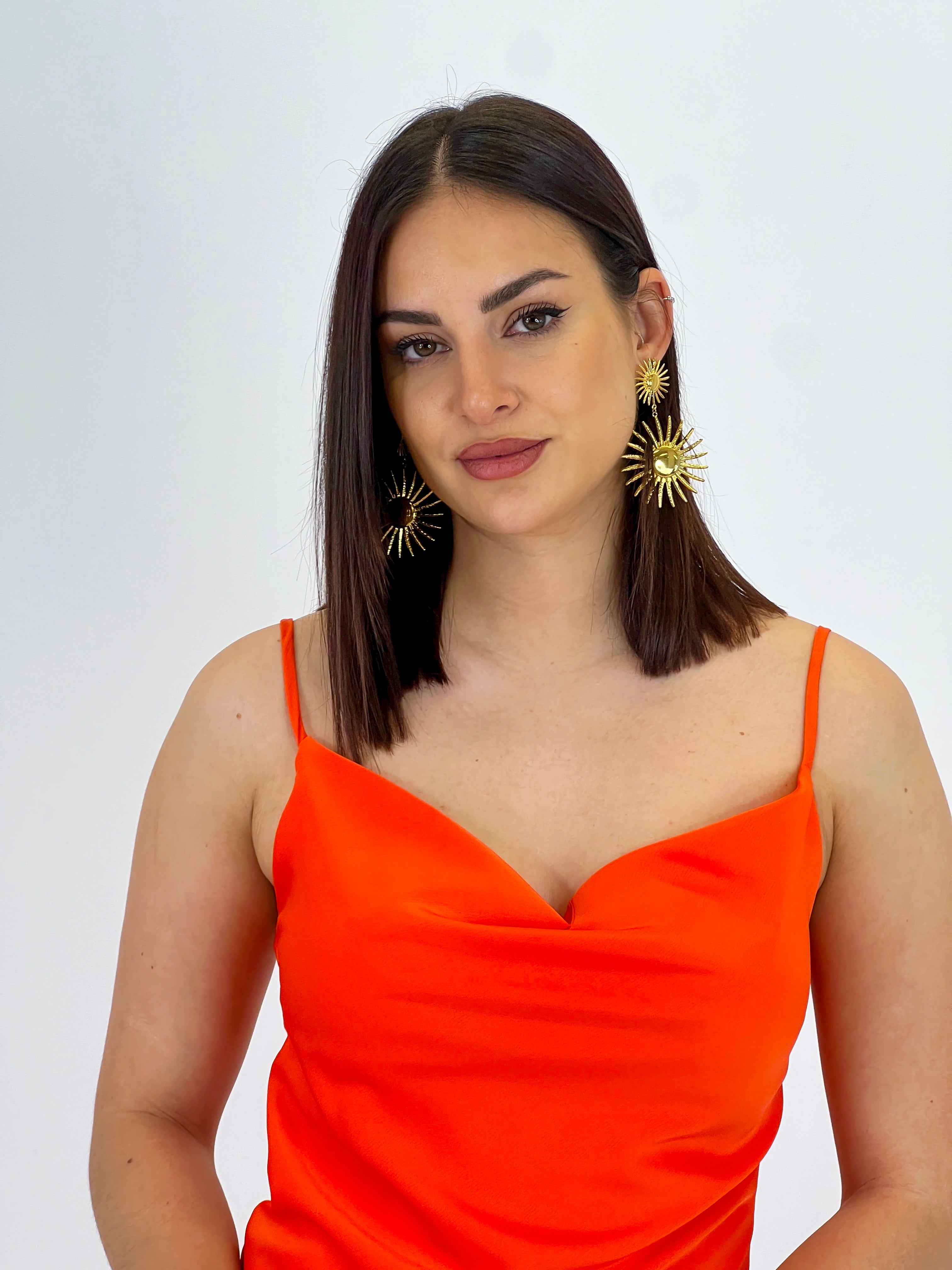 Vestido midi satinado Paula