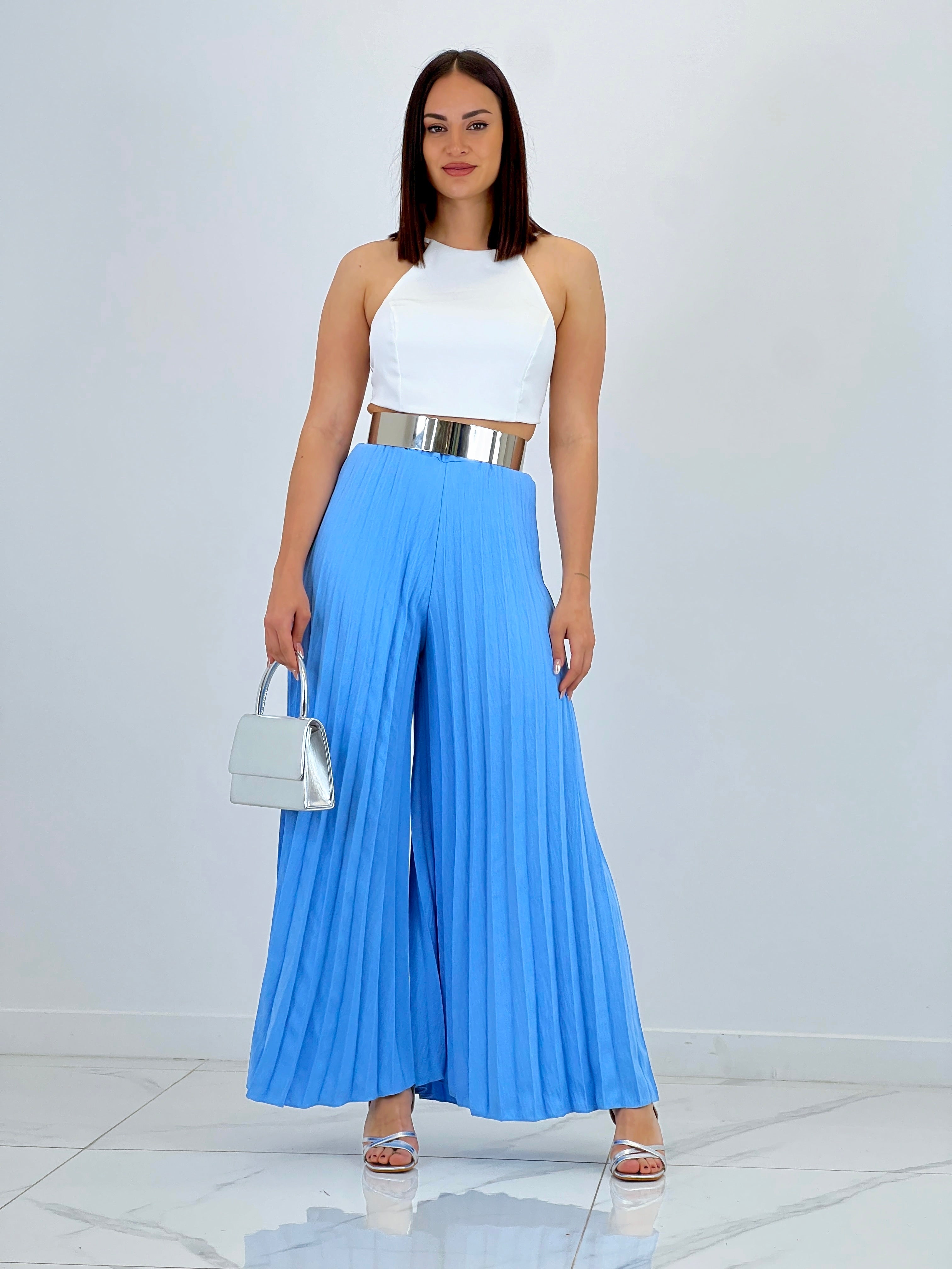 Pantaló plisat de gasa Abril