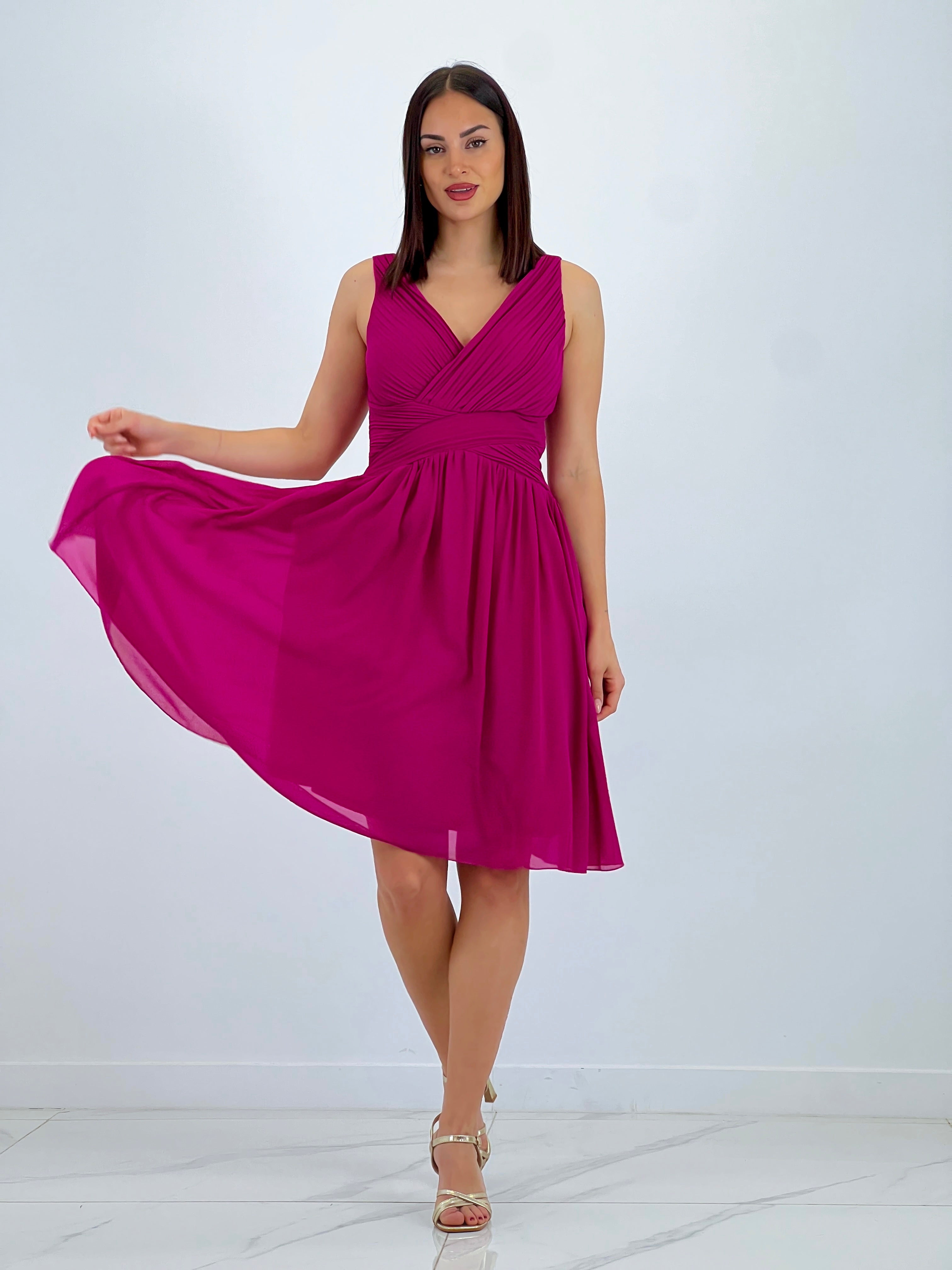 Vestit Elvia drapejat curt