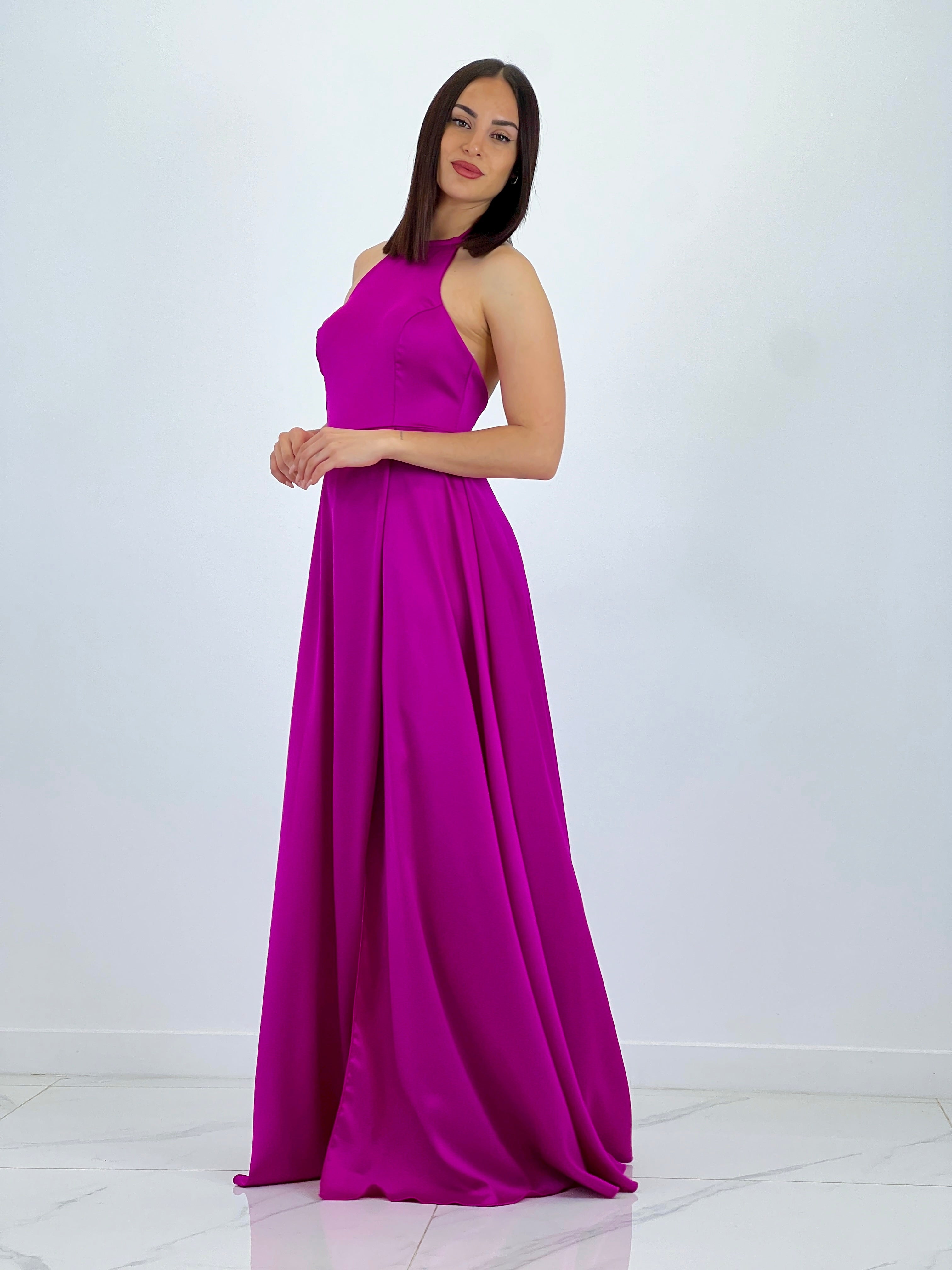 Vestido largo satén Silvia - Zebra&Maduixa®