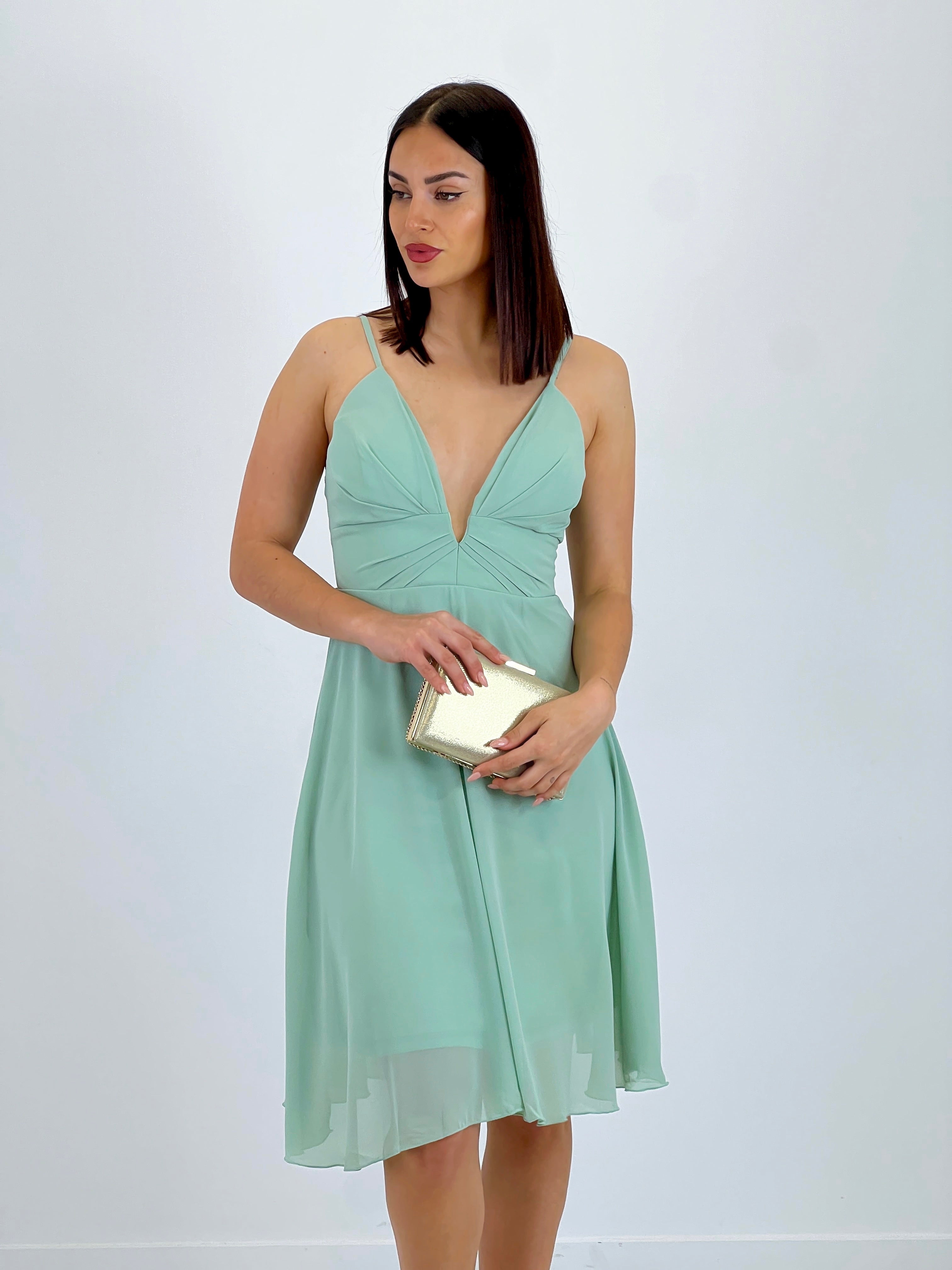 Vestido ceremonia Escote V corto