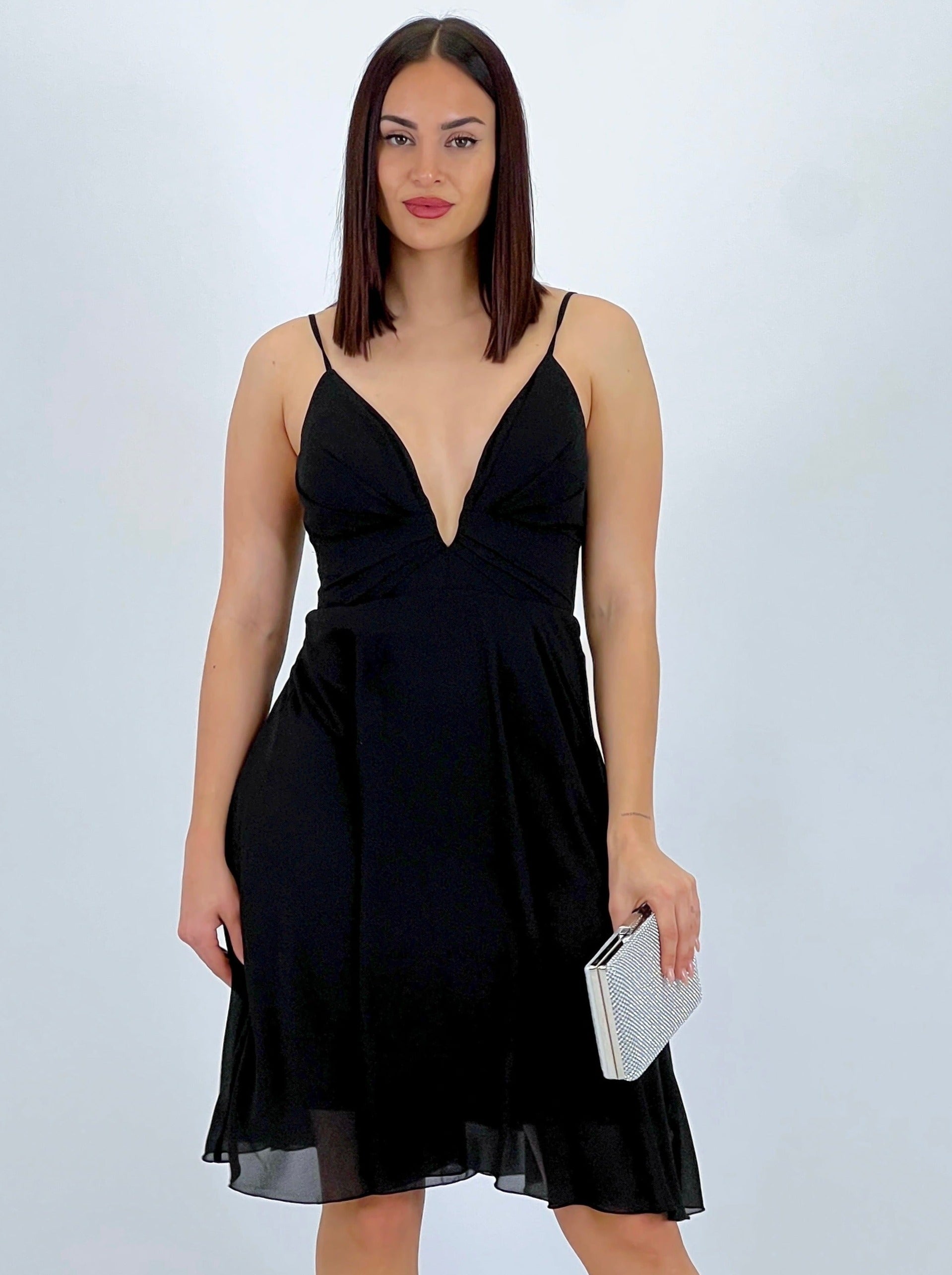 Vestido ceremonia Escote V corto