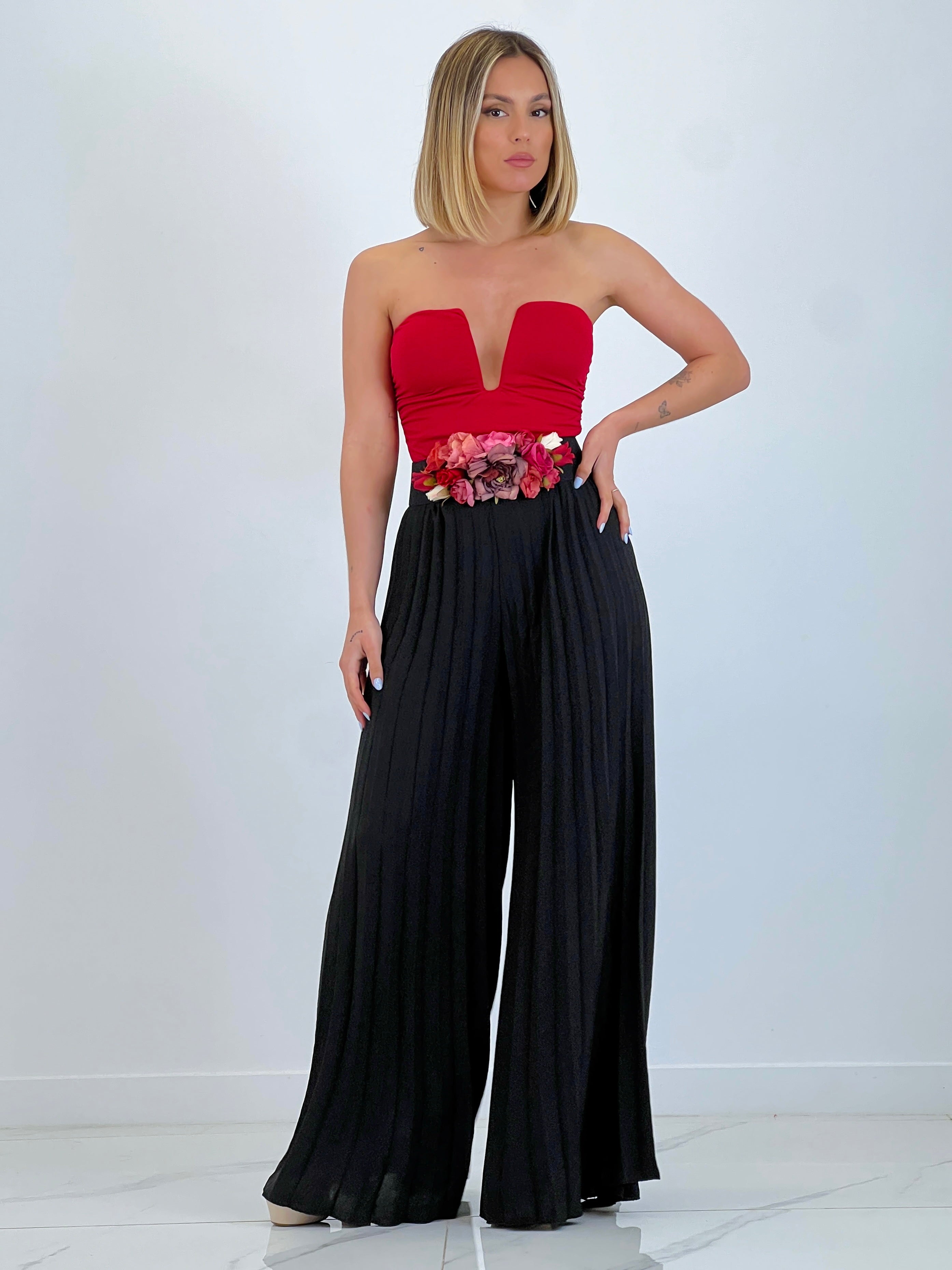 Pantaló plisat de gasa Abril