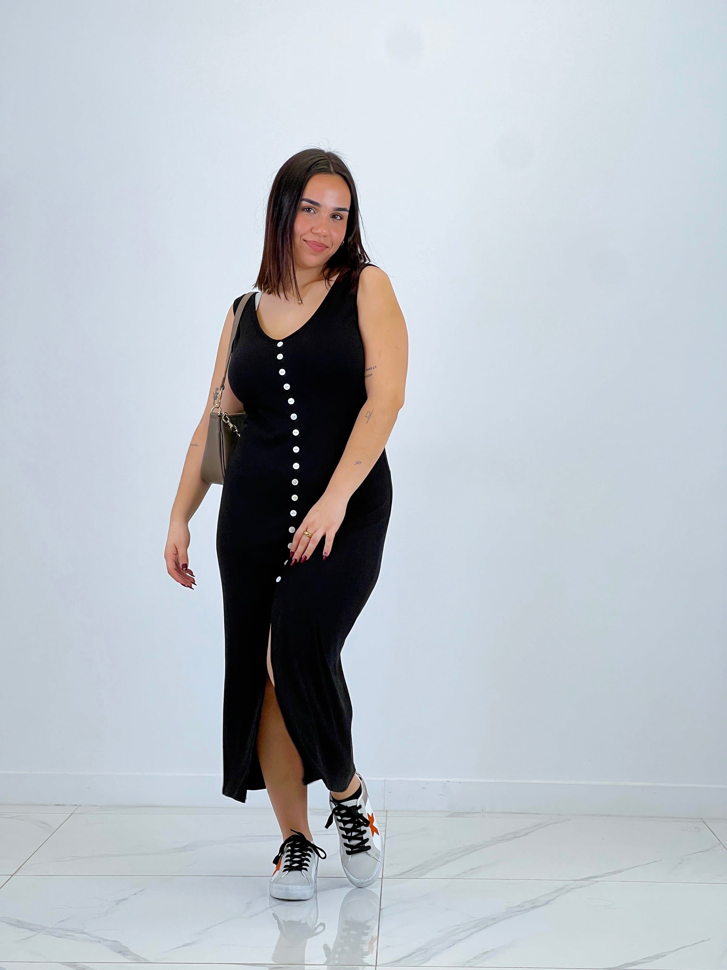 Vestit canalé botons