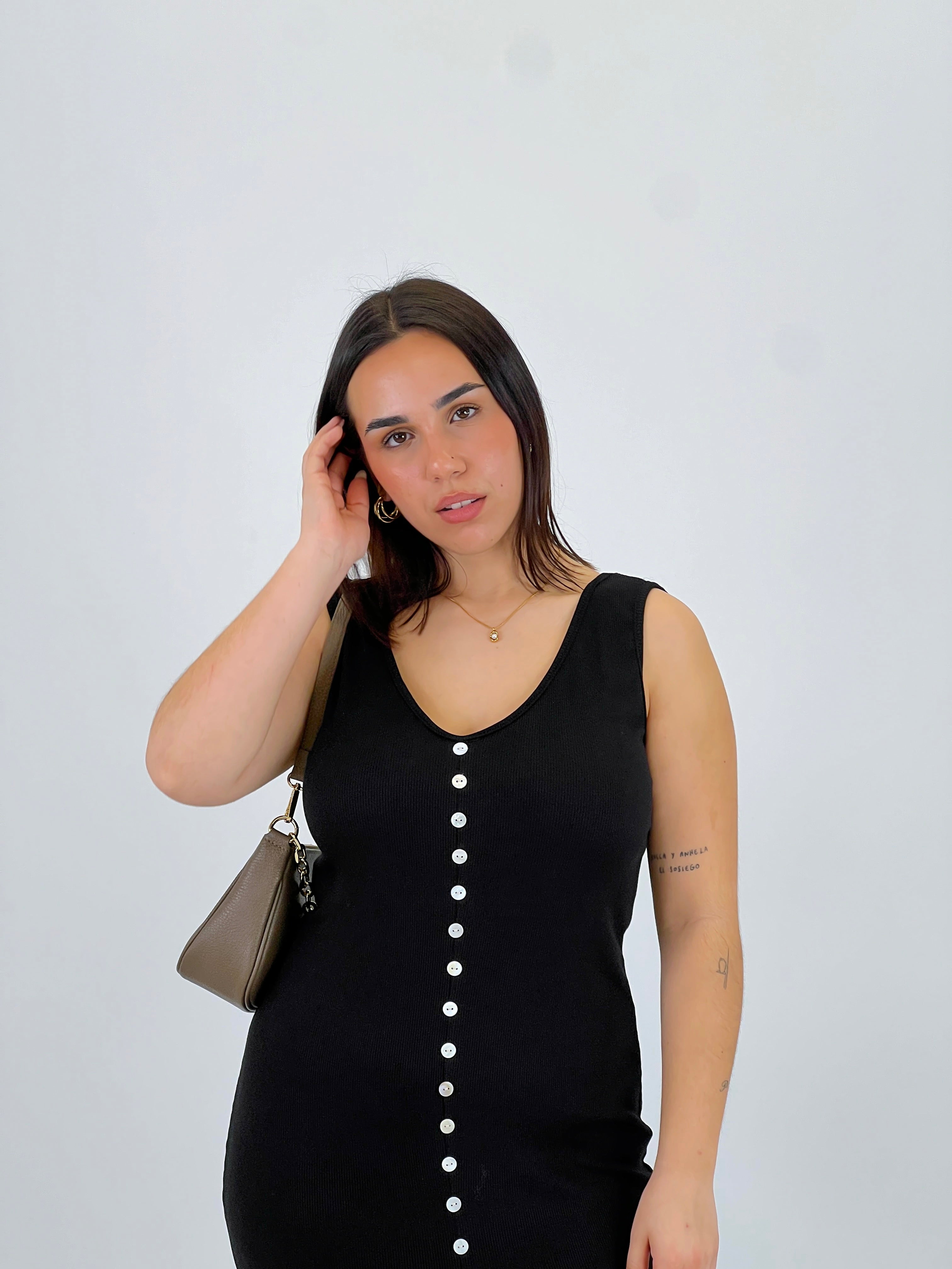 Vestit canalé botons