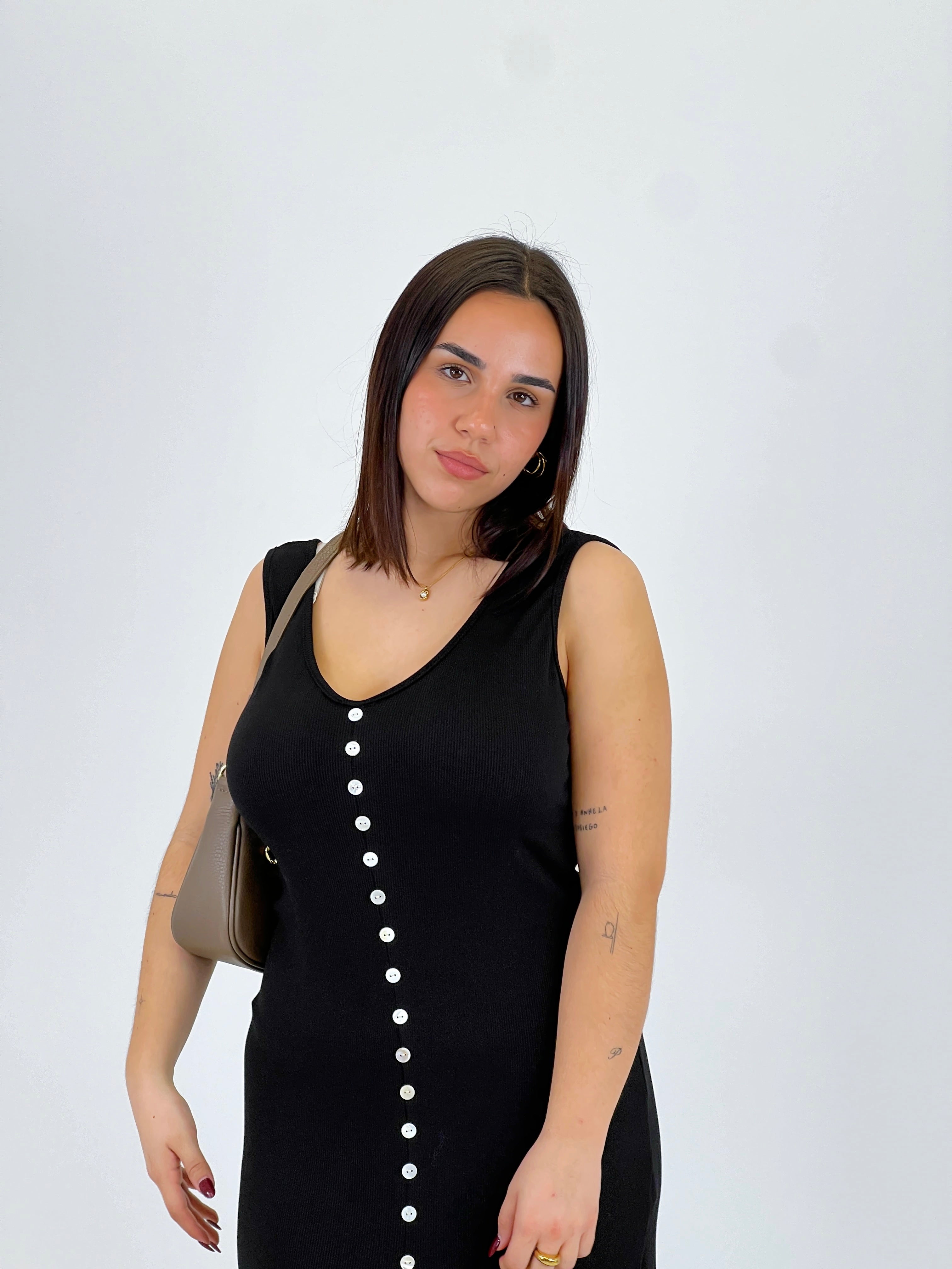 Vestit canalé botons