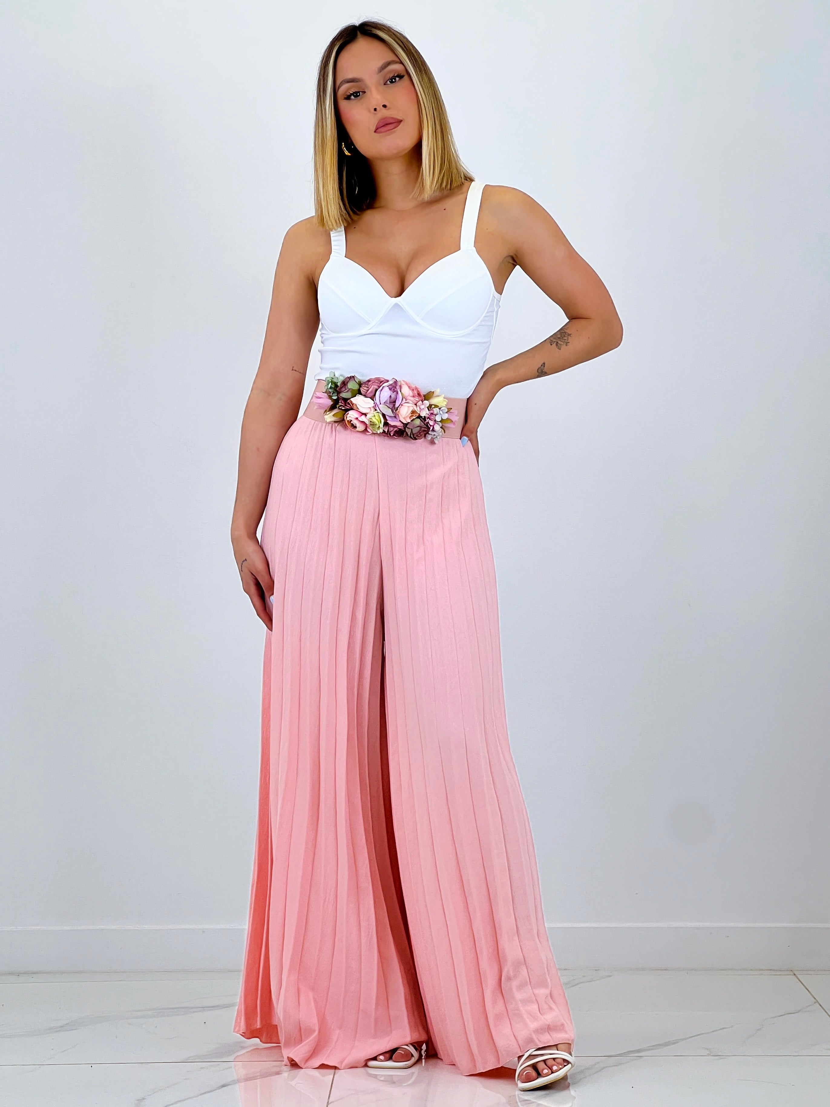 Pantaló plisat de gasa Abril