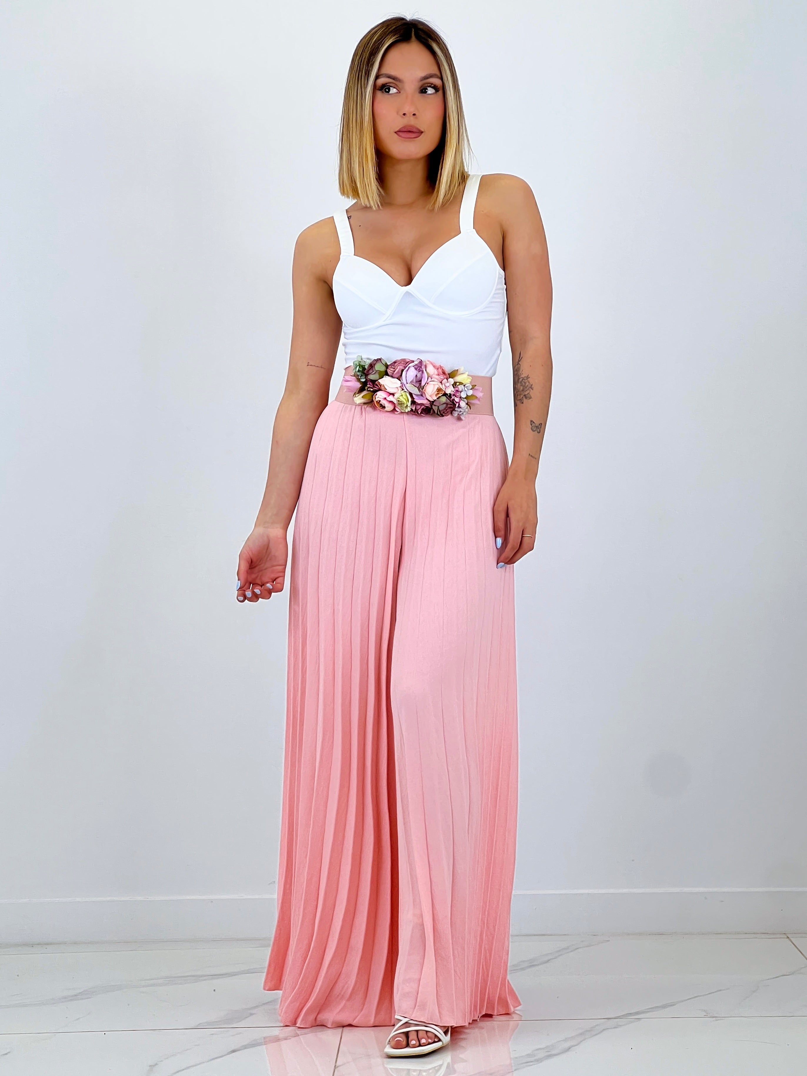 Pantaló plisat de gasa Abril