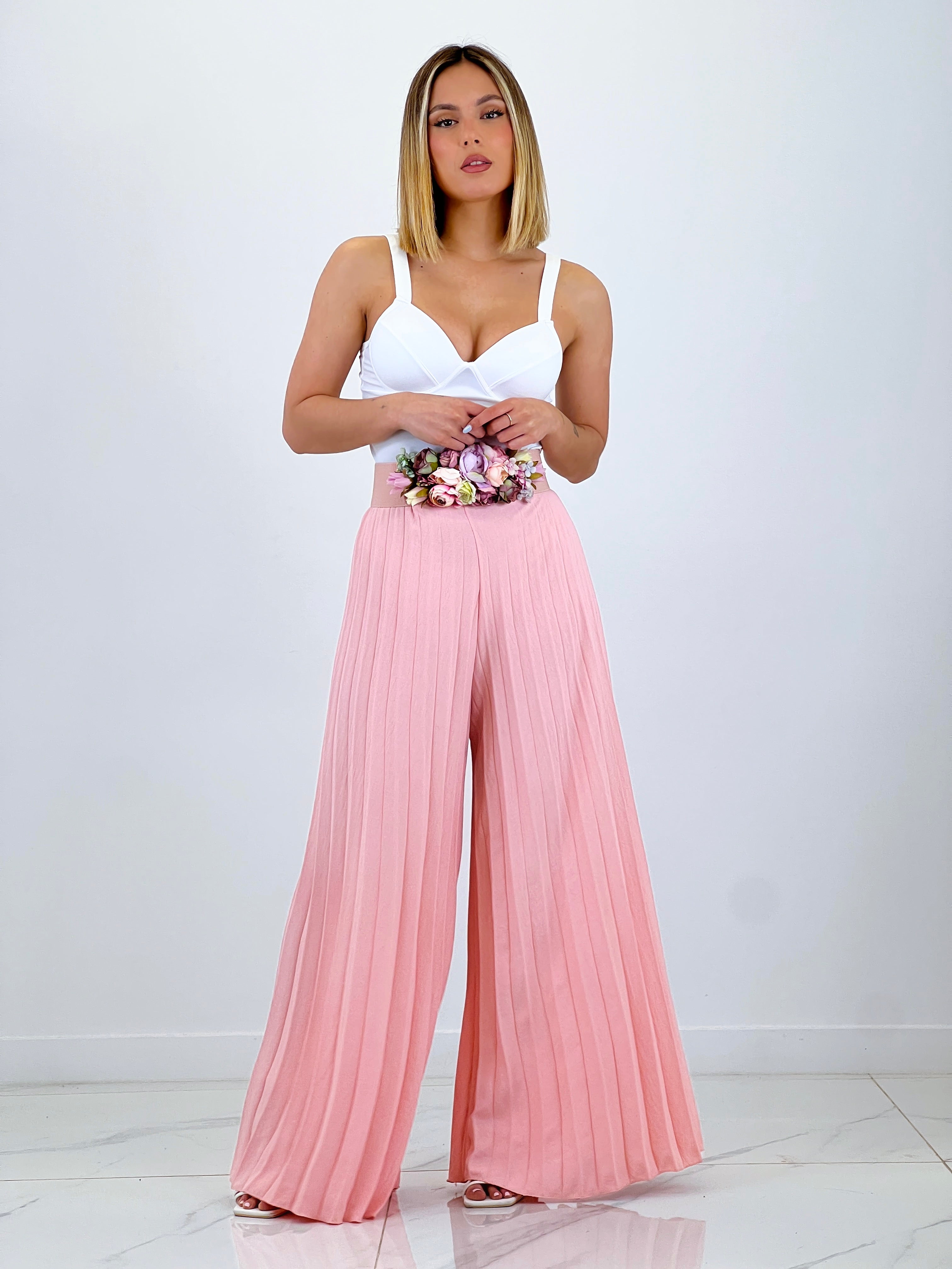 Pantaló plisat de gasa Abril