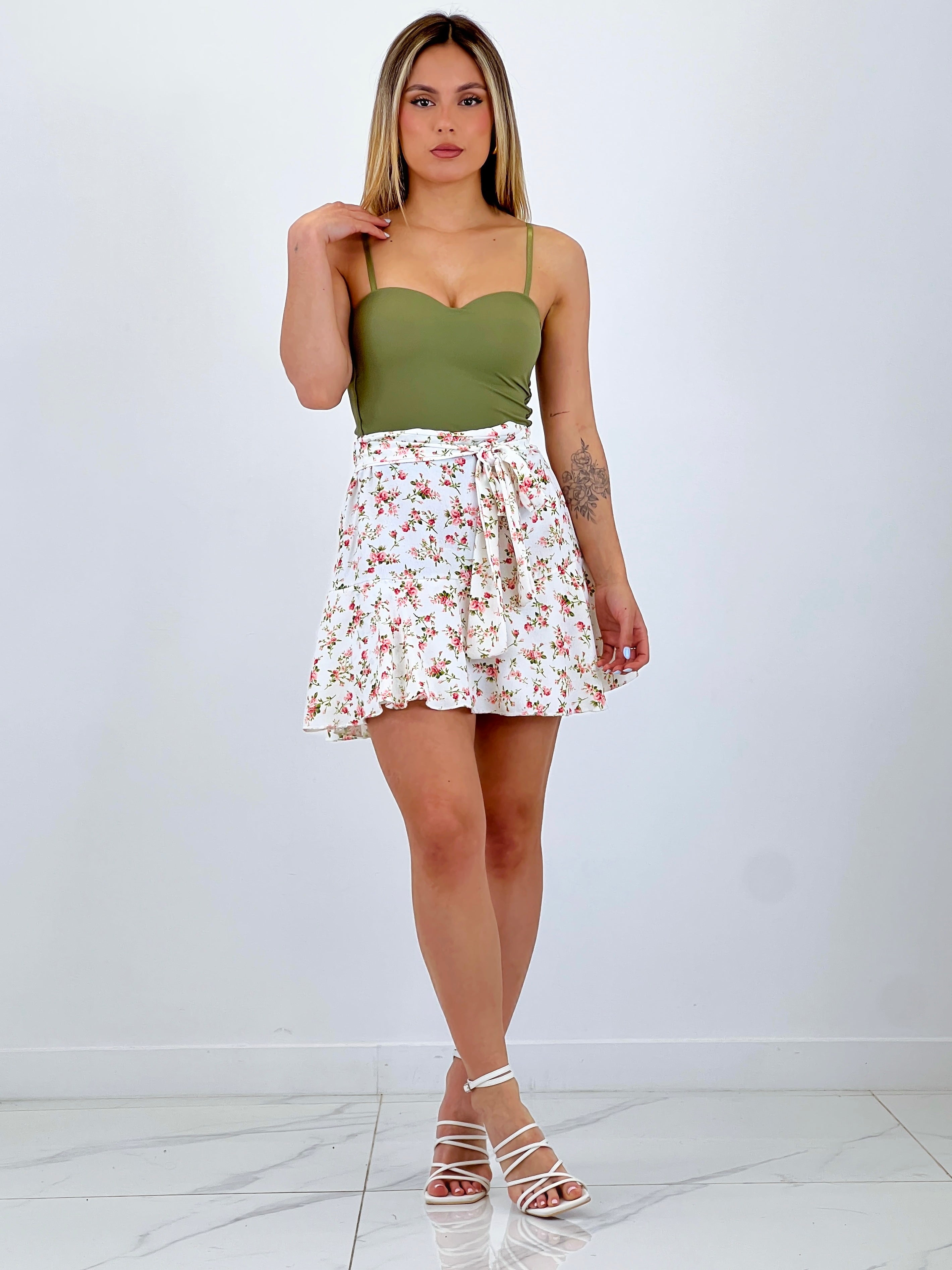 Faldilla pantaló flors