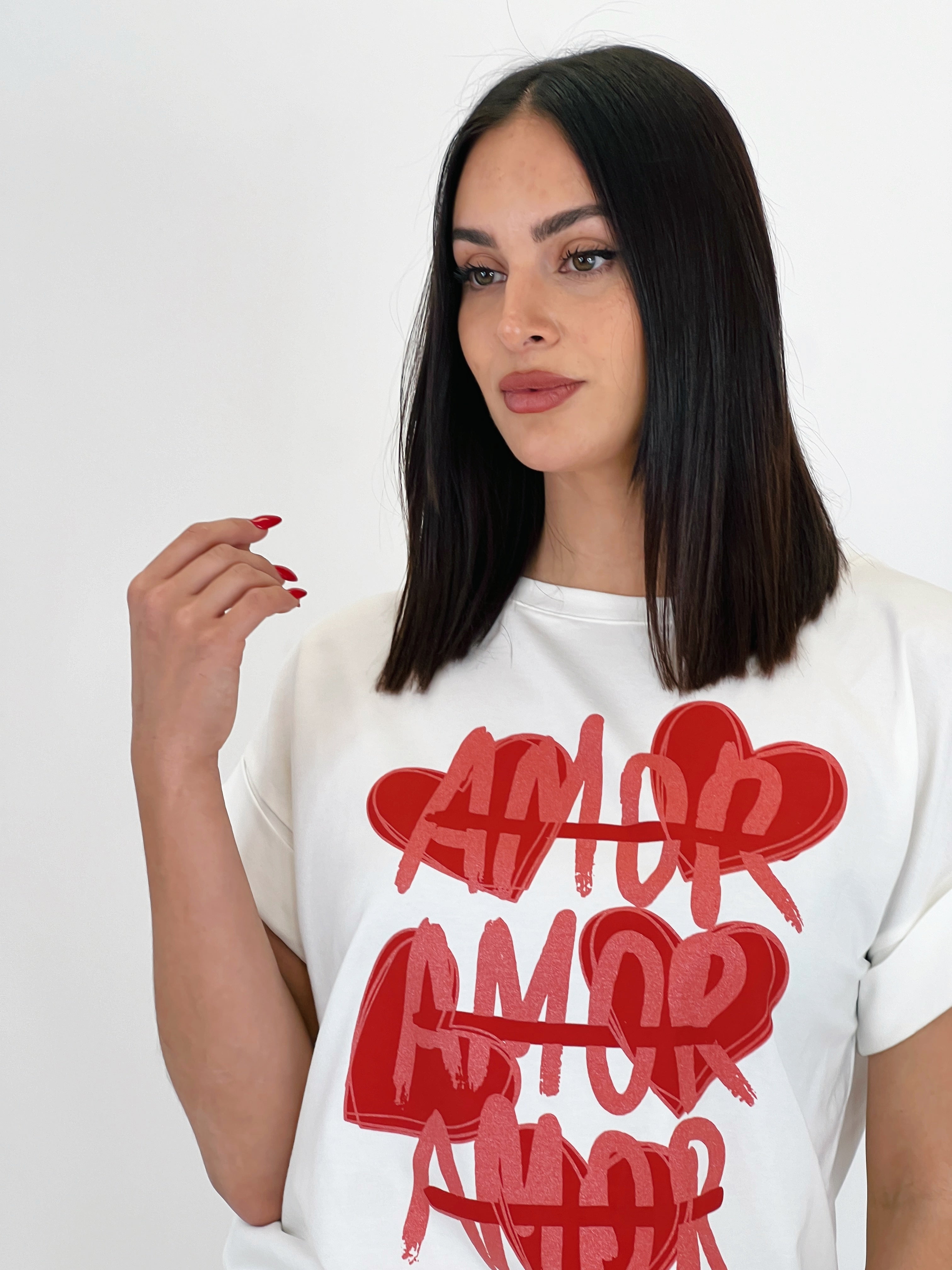 Love love printed t-shirt