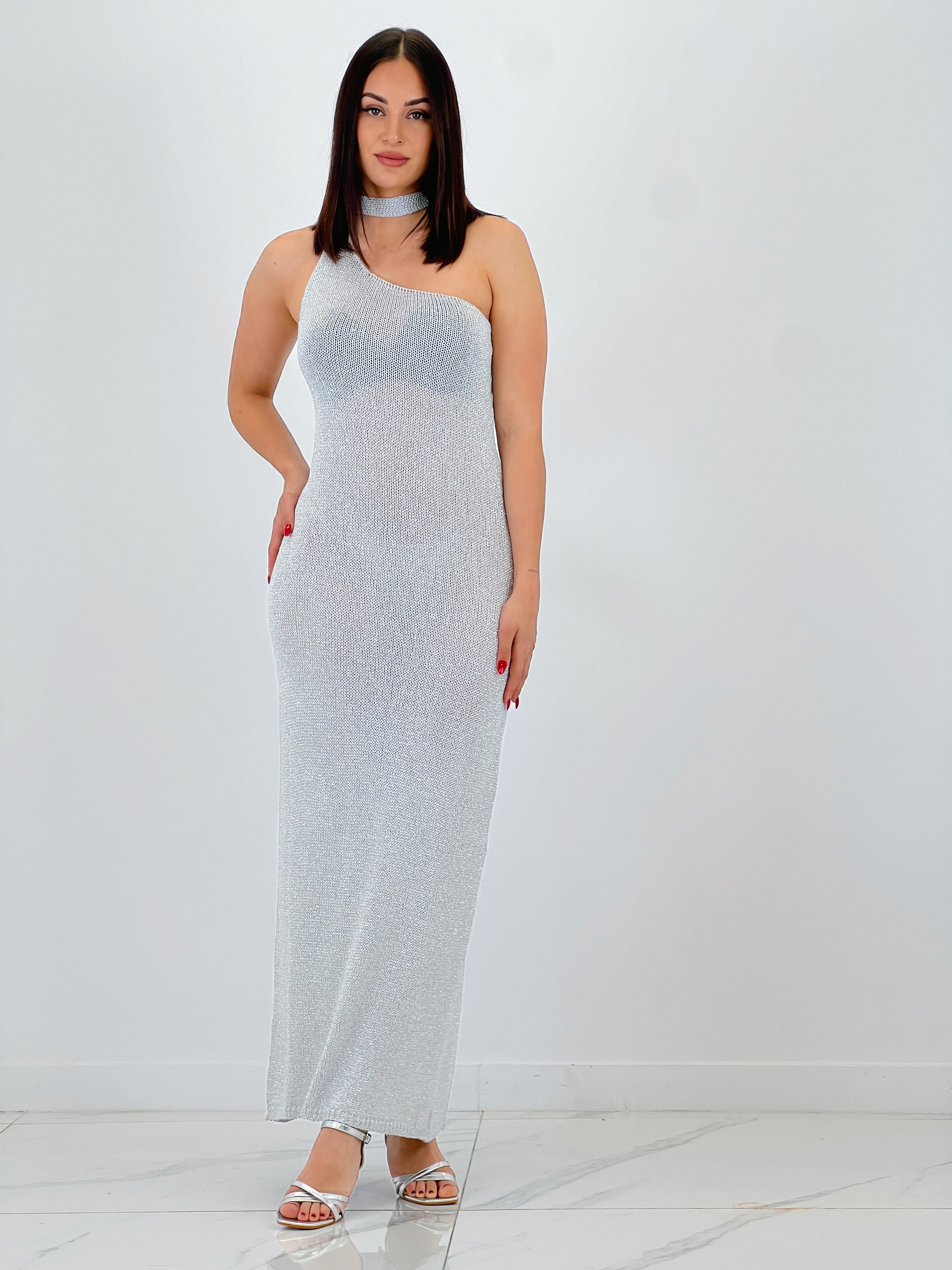 Saura metallic knit dress