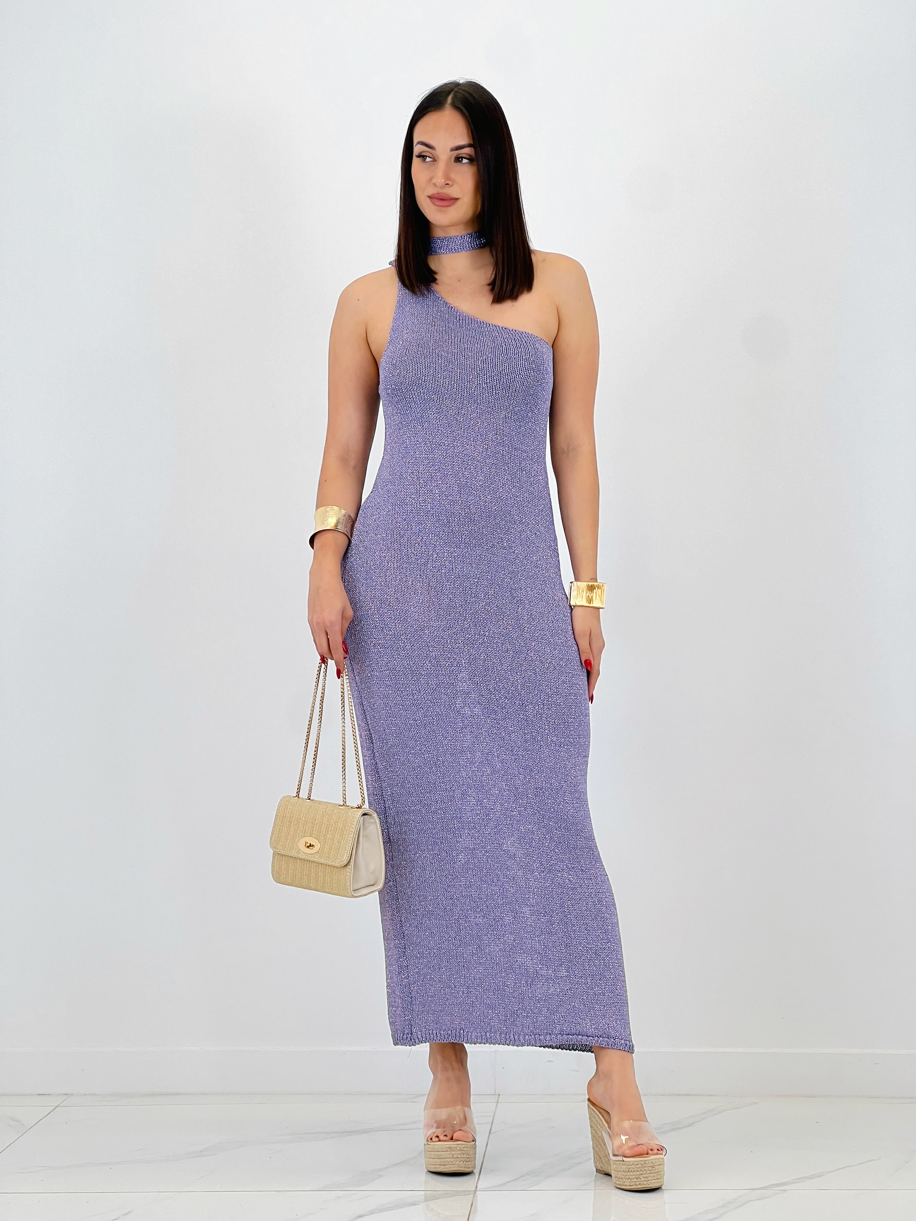 Saura metallic knit dress
