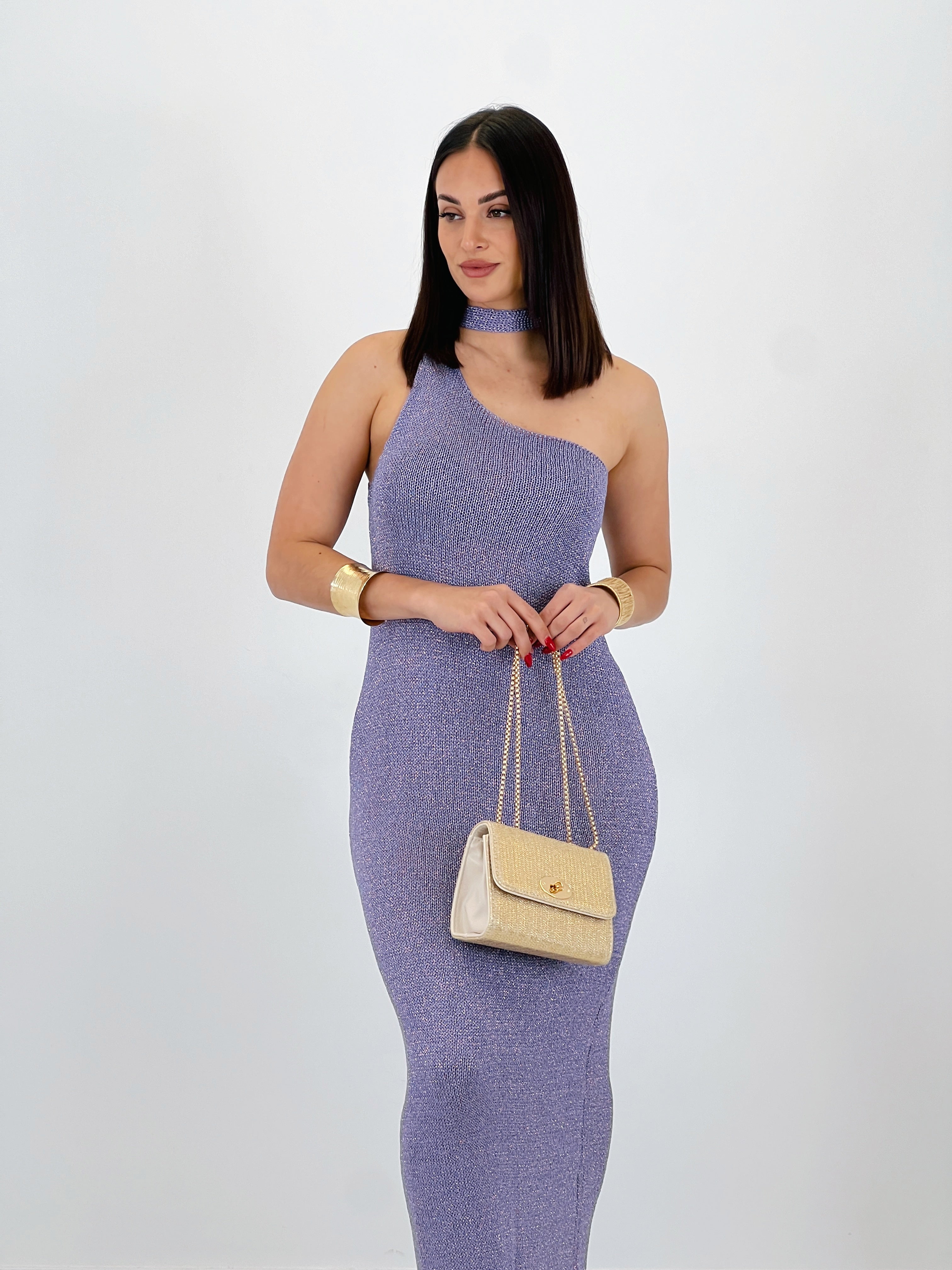 Saura metallic knit dress
