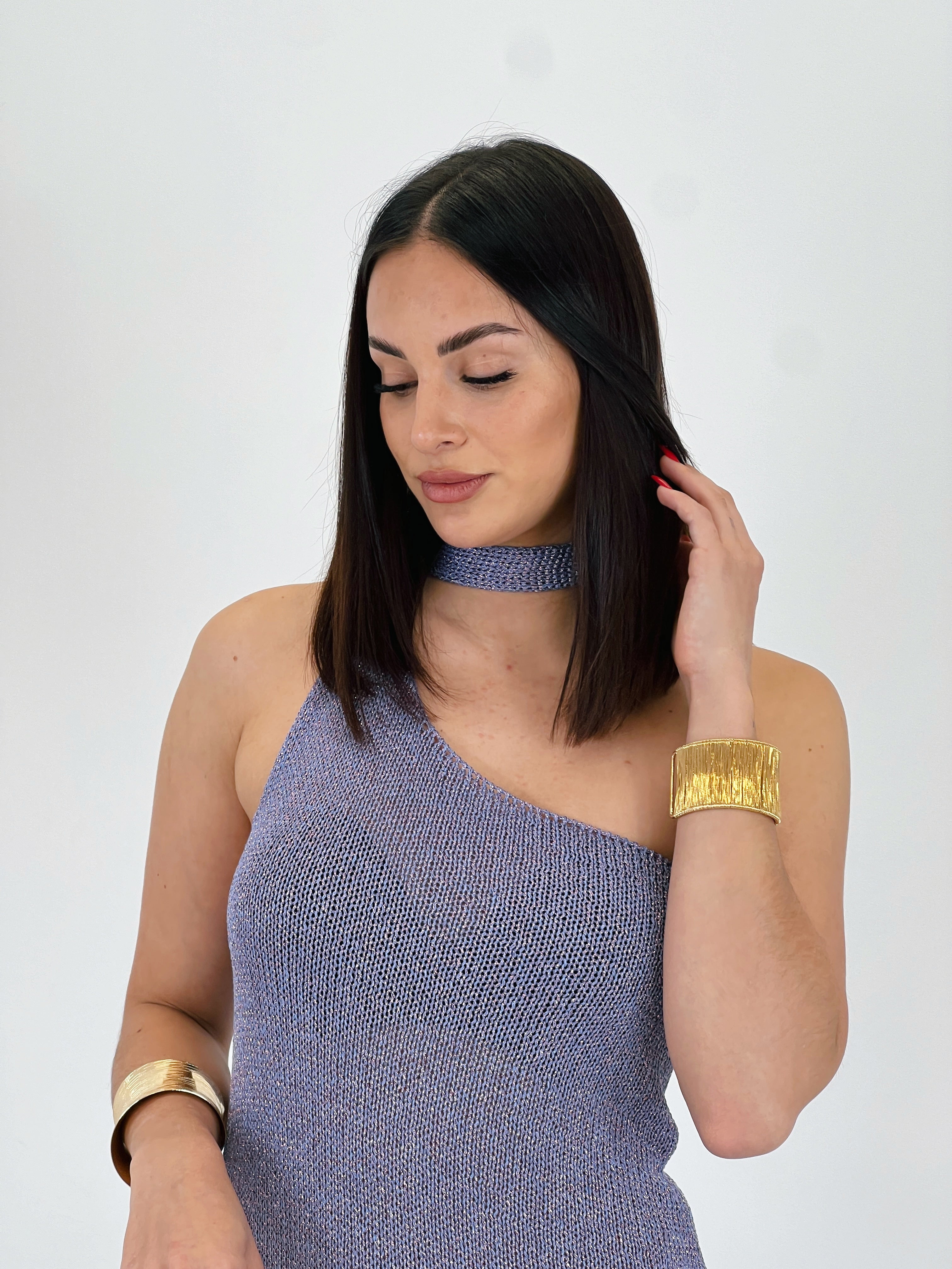 Saura metallic knit dress