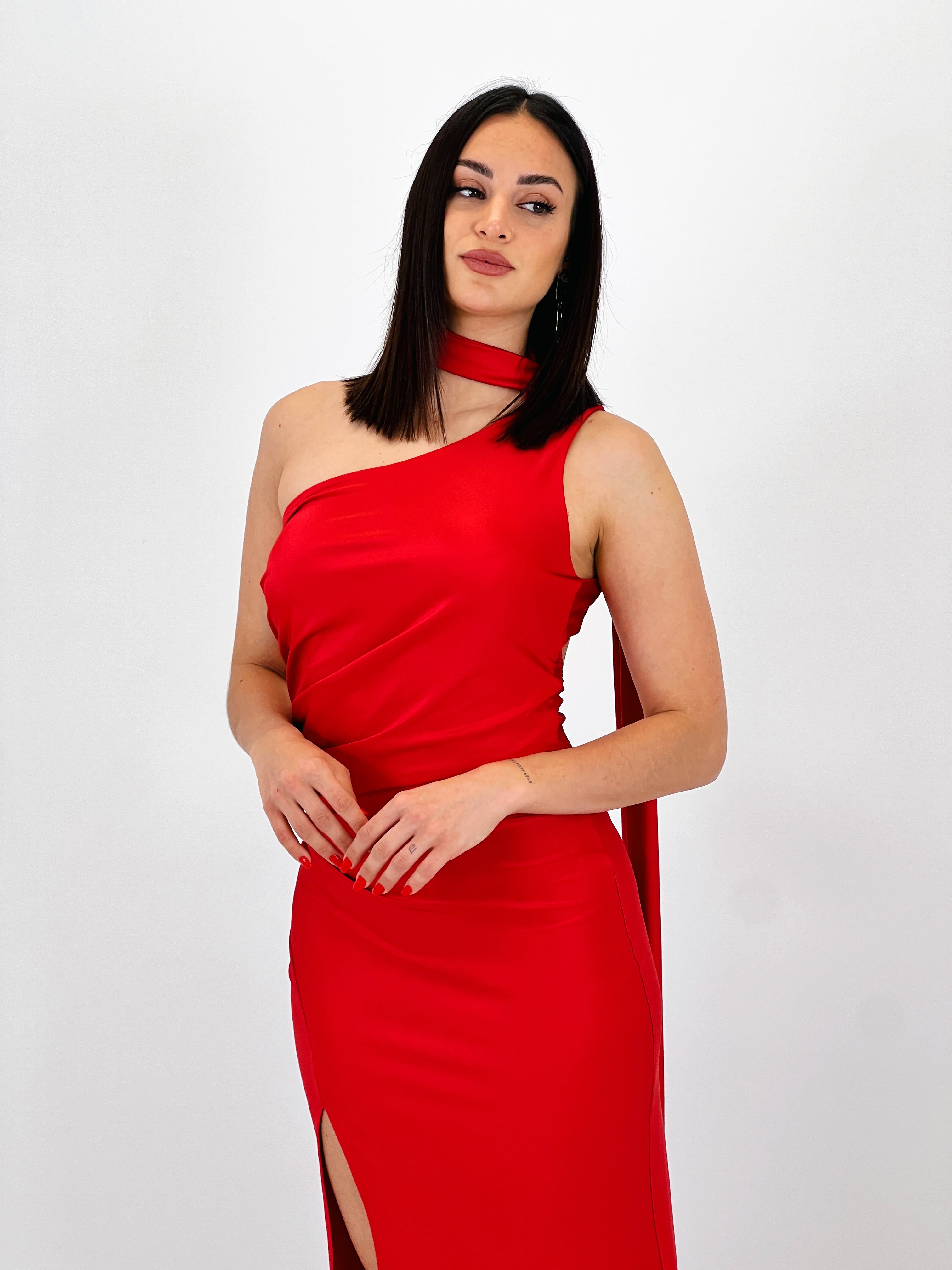 Vestido asimétrico satiando Sidney - Zebra&Maduixa®