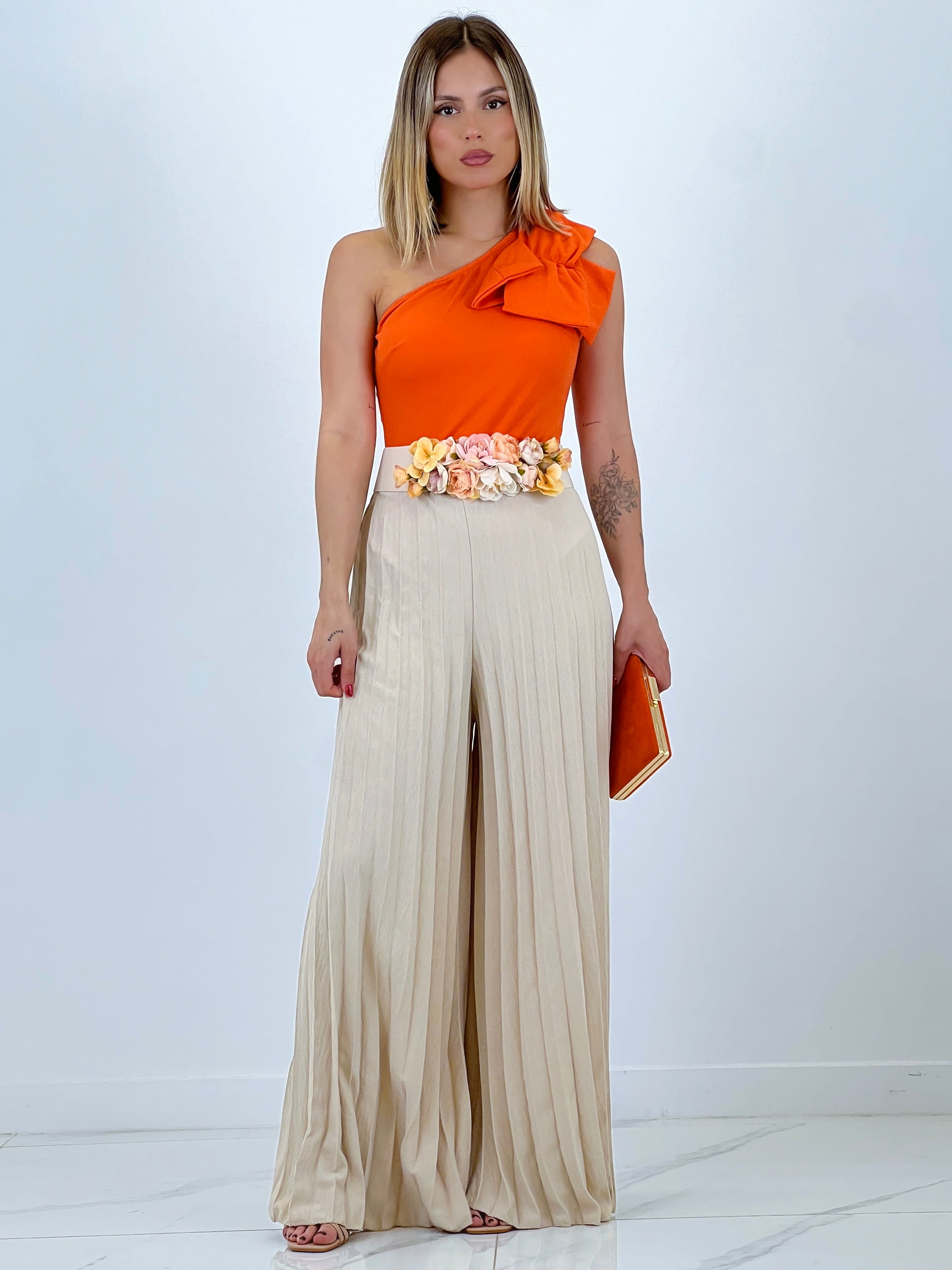 Pantaló plisat de gasa Abril