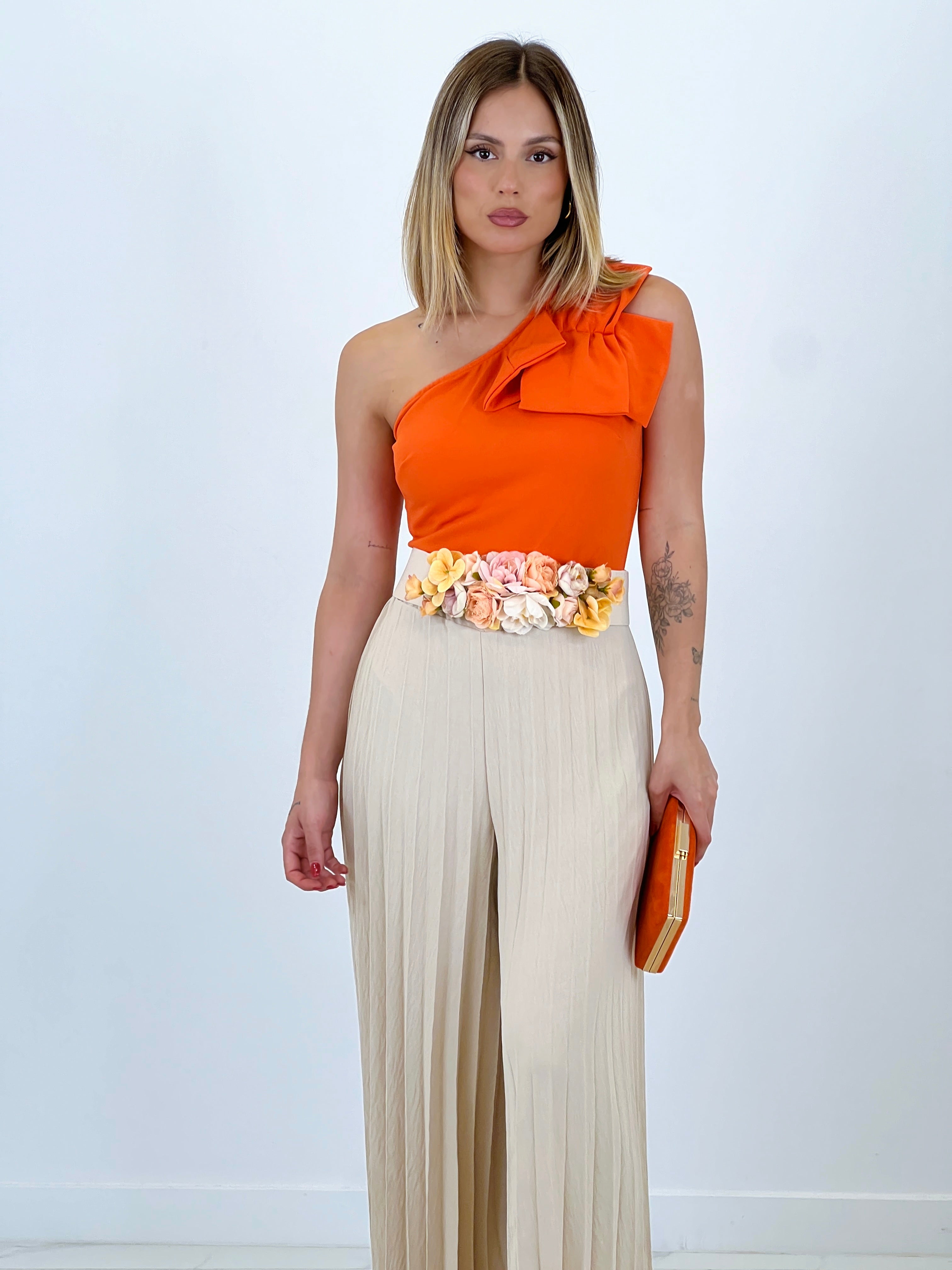 Pantaló plisat de gasa Abril