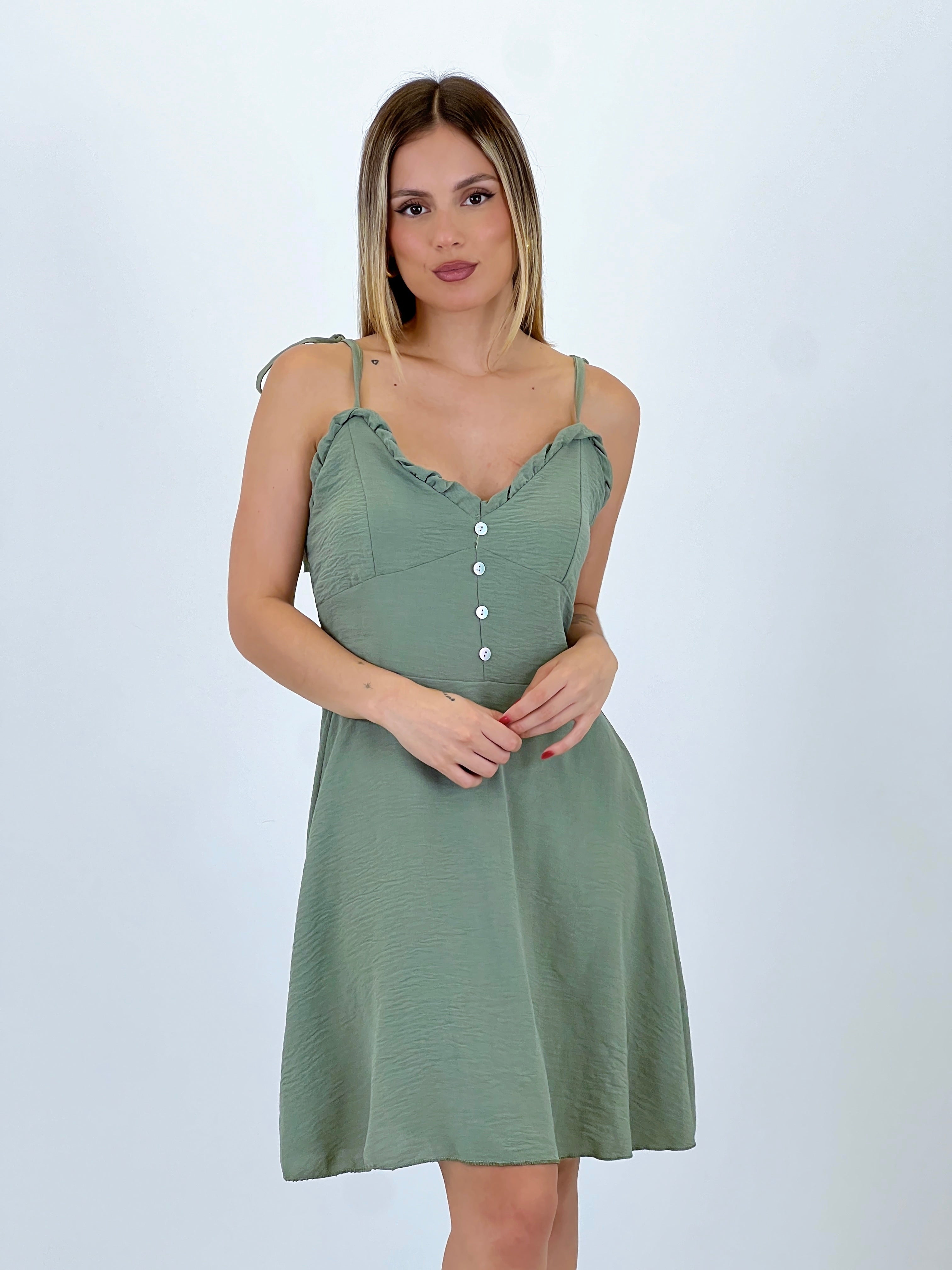 Short dress with adjustable straps