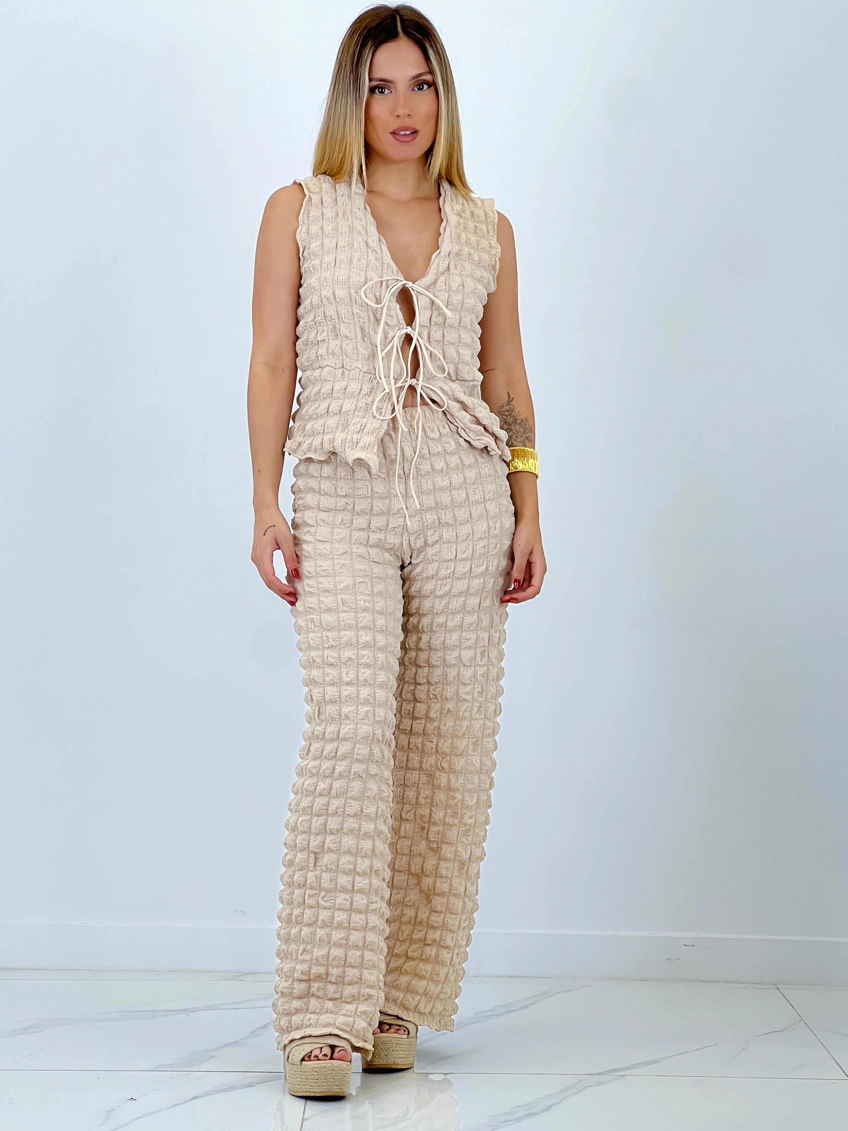 Vest and flared pants set