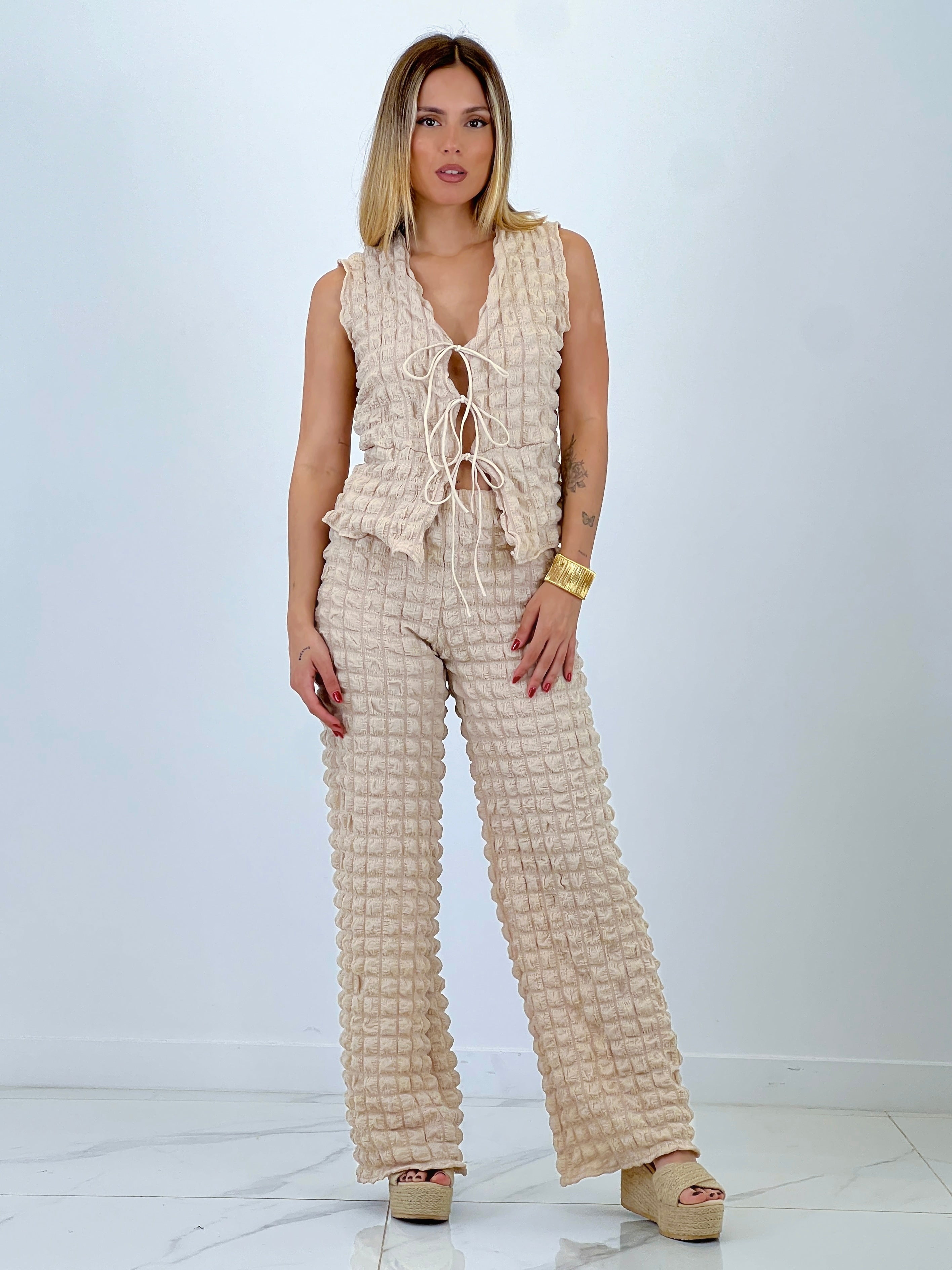 Vest and flared pants set