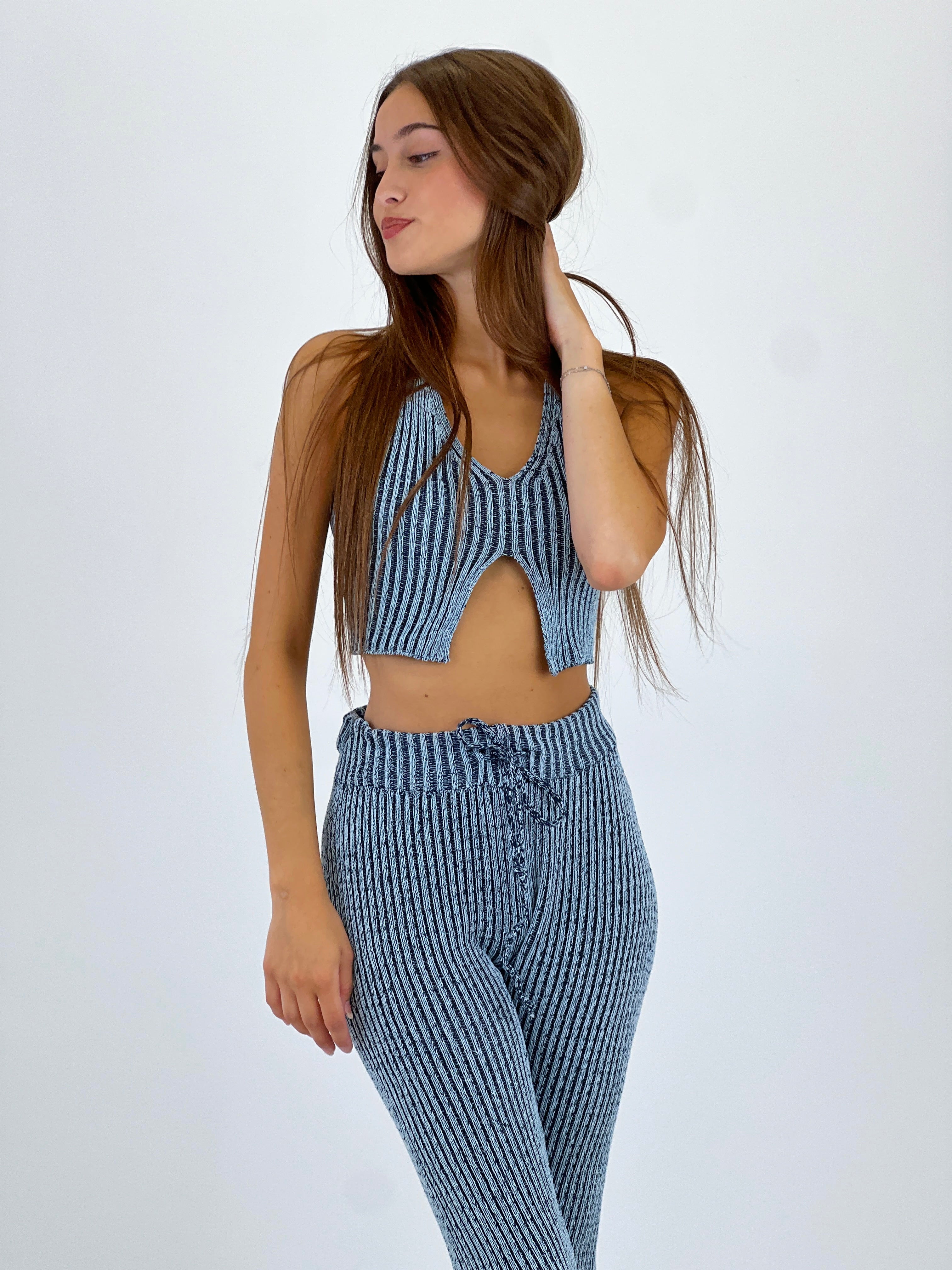Knitted halter top