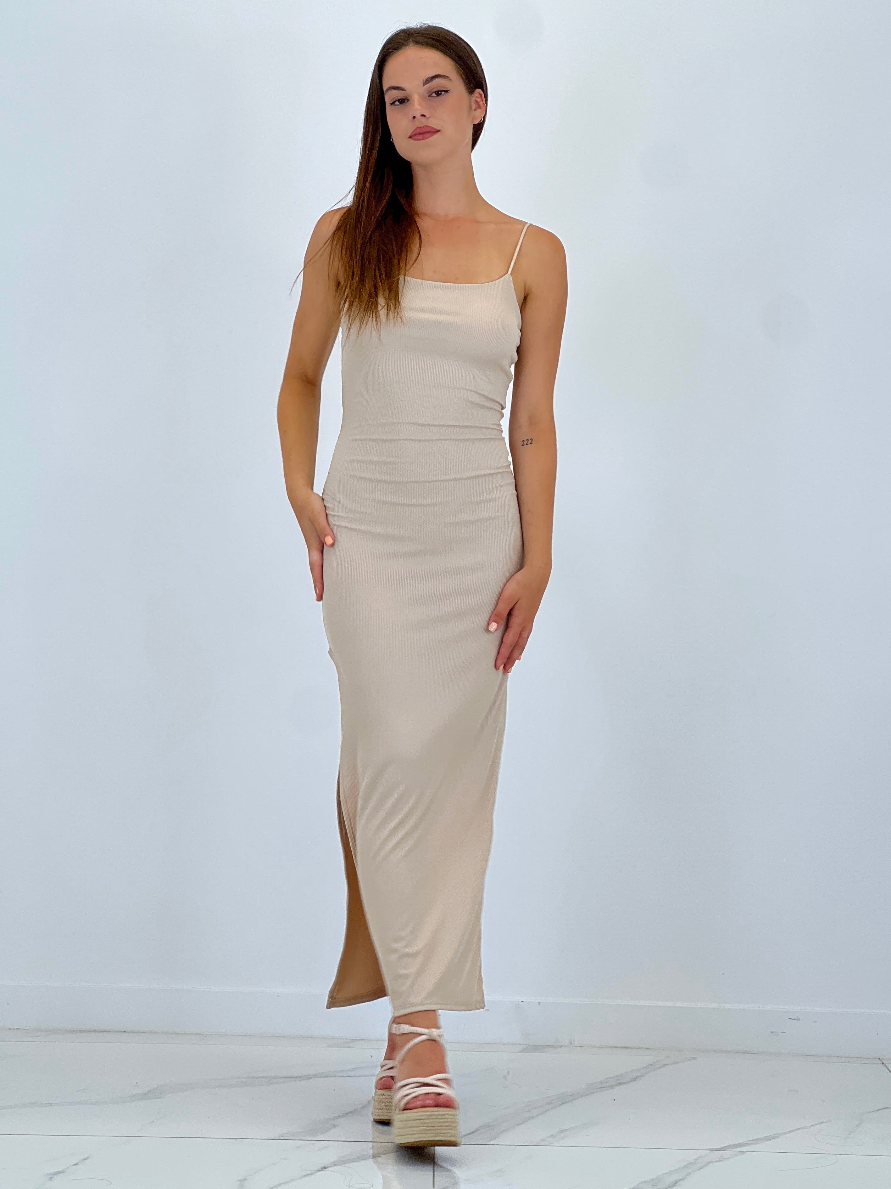 Vestido tiras canalé nudo espalda - Zebra&Maduixa®