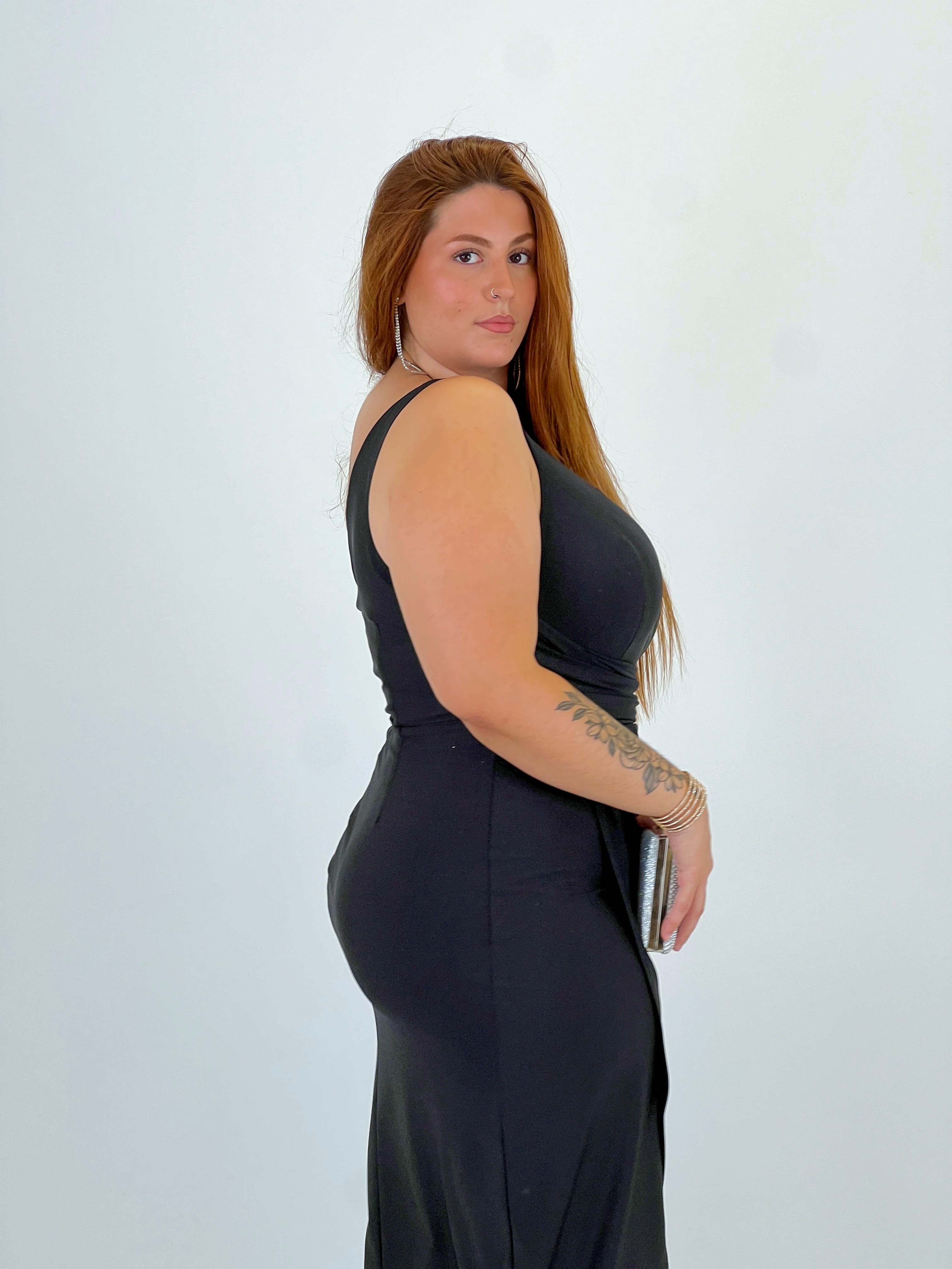 Vestit asimètric satinat Carla