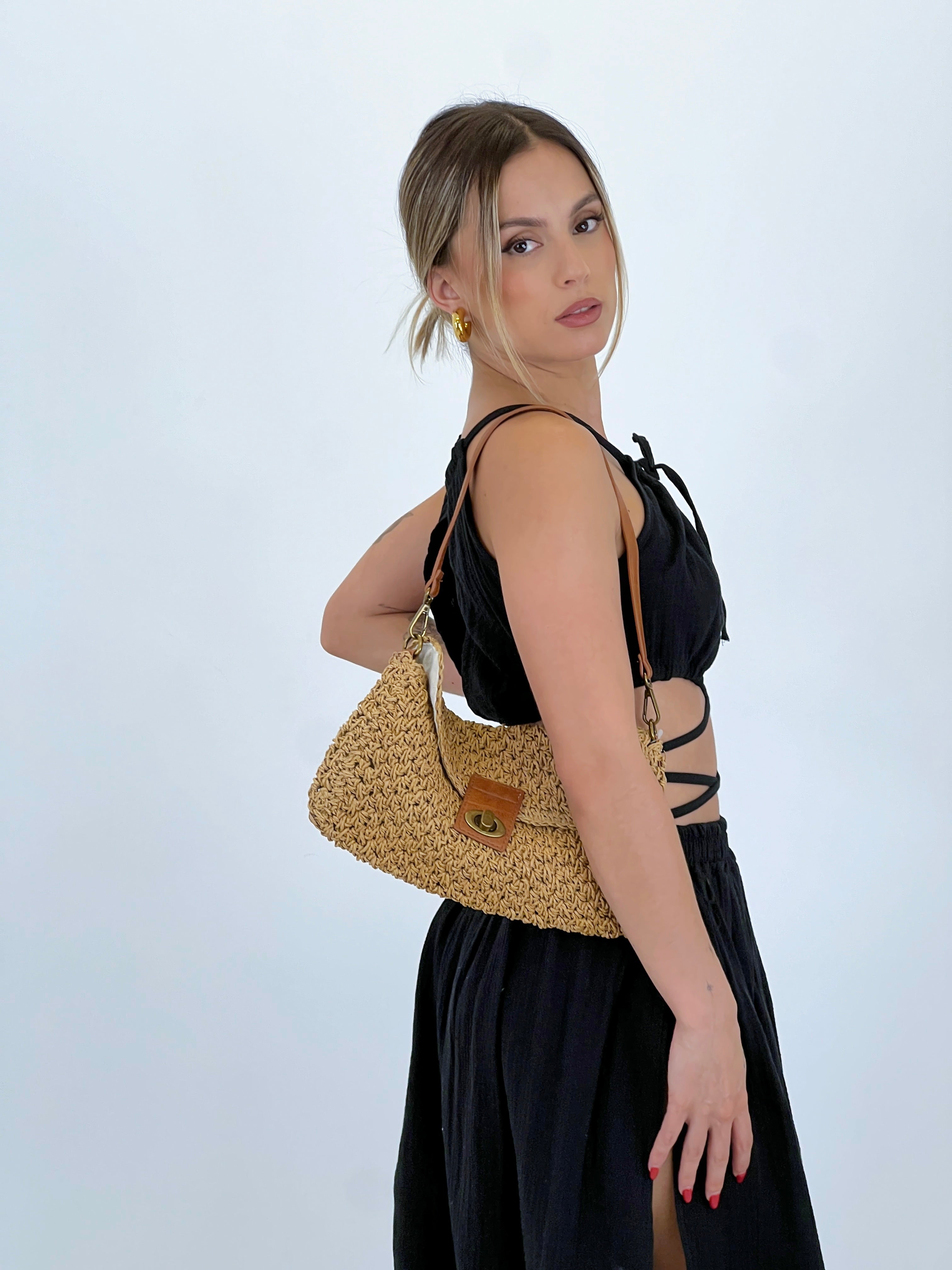 Bosses bandolera de ràfia Maui