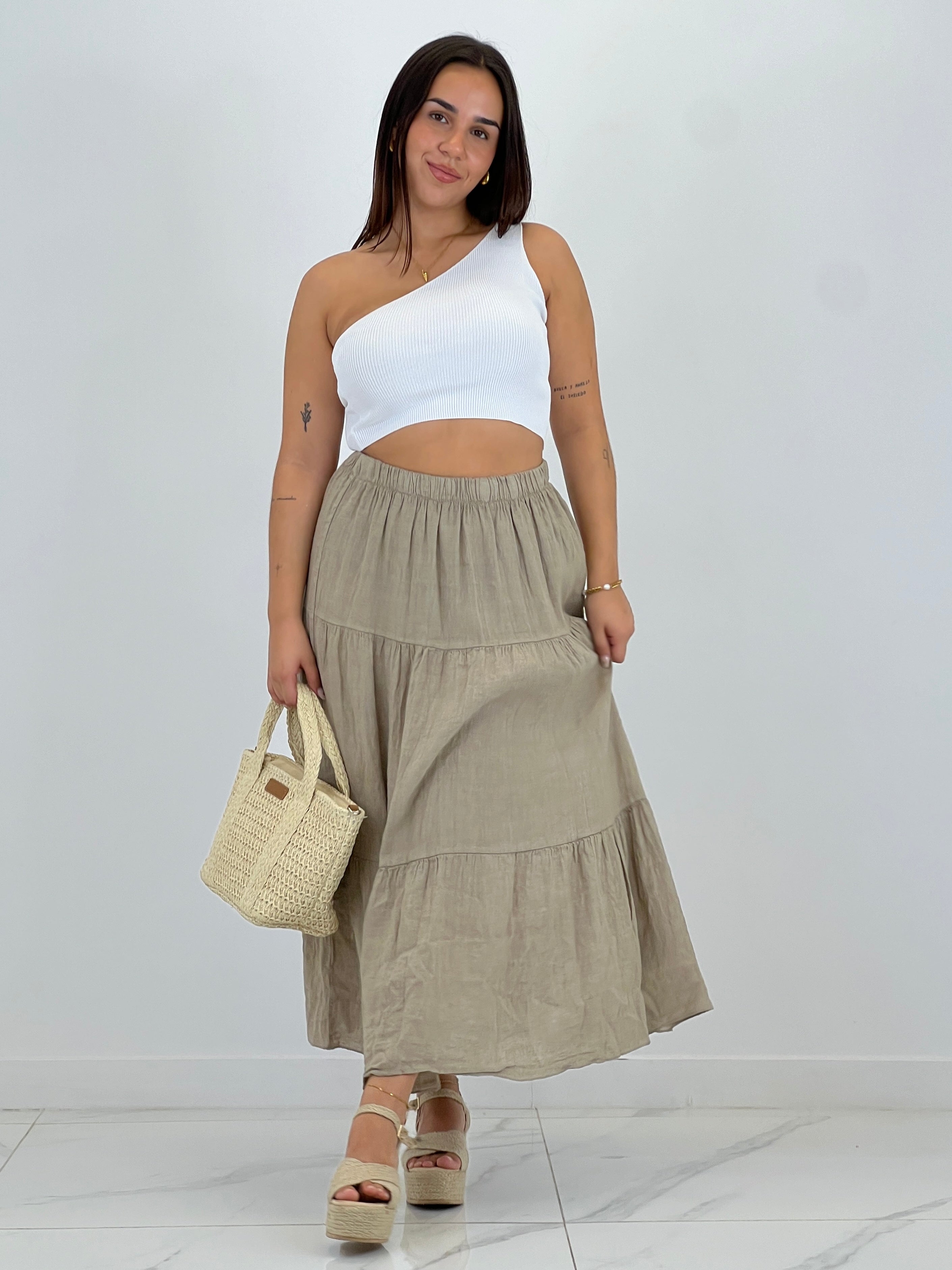 Astrid asymmetric knit top