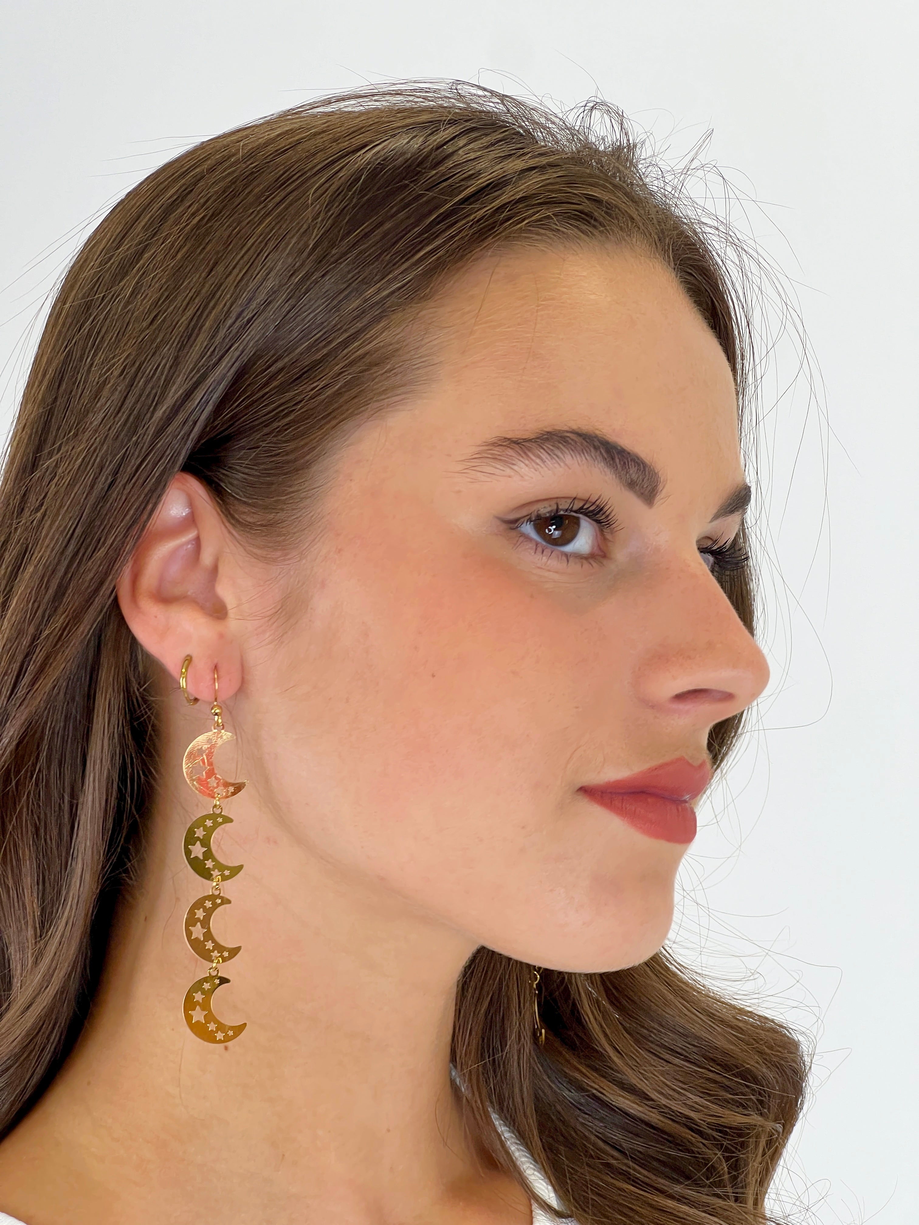 Arracades penjants de lluna