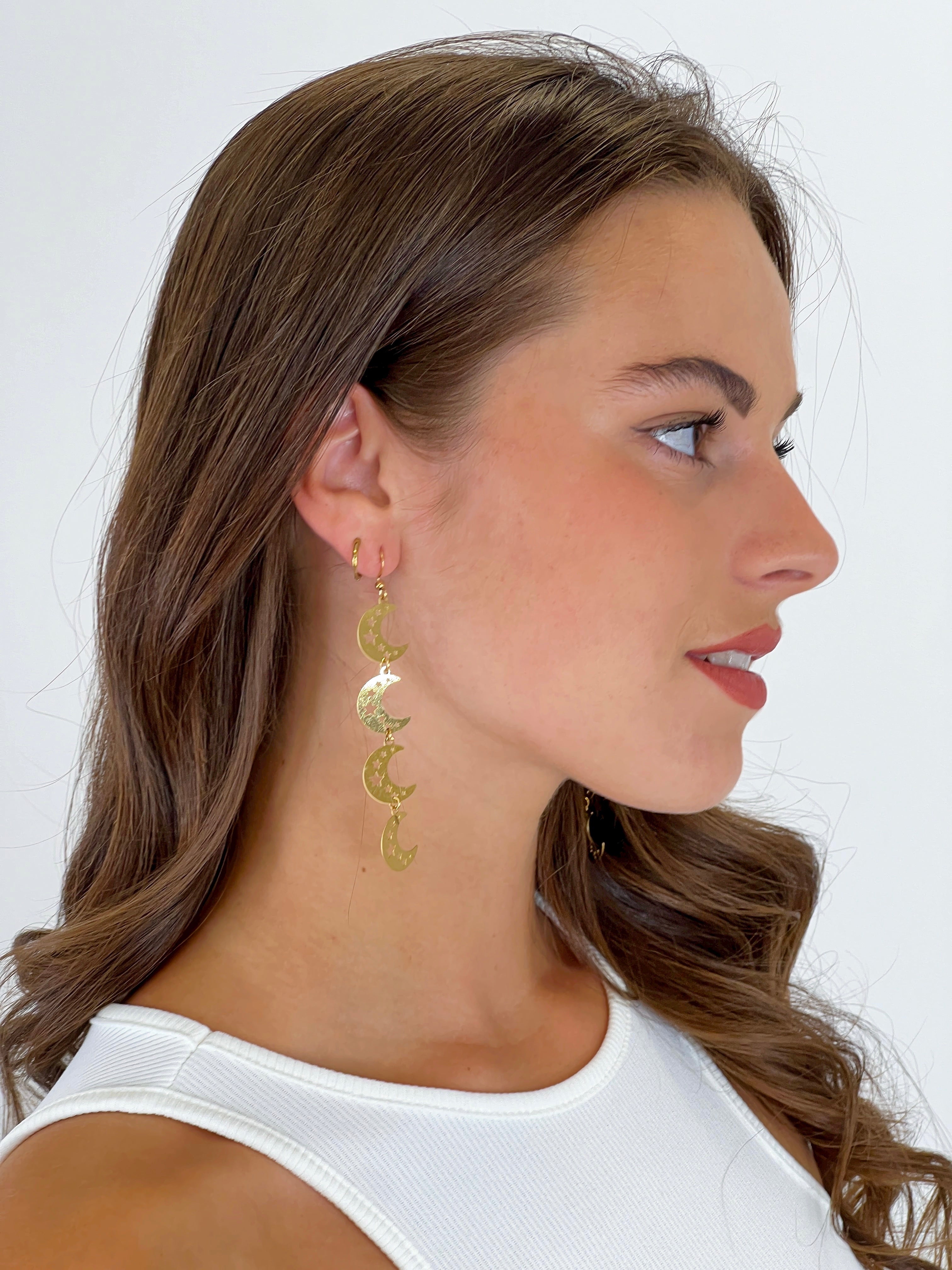 Arracades penjants de lluna