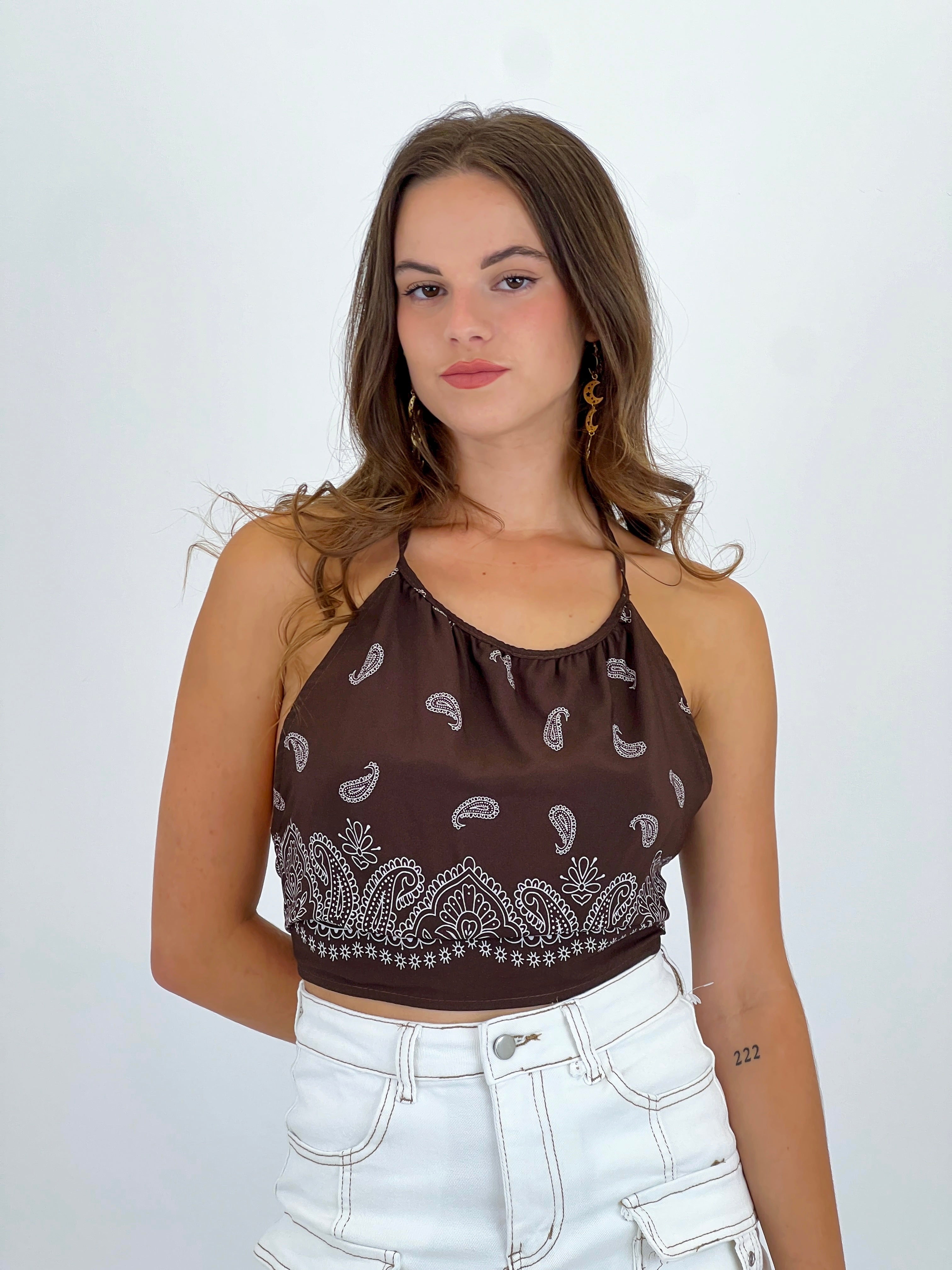 Paisley halter top