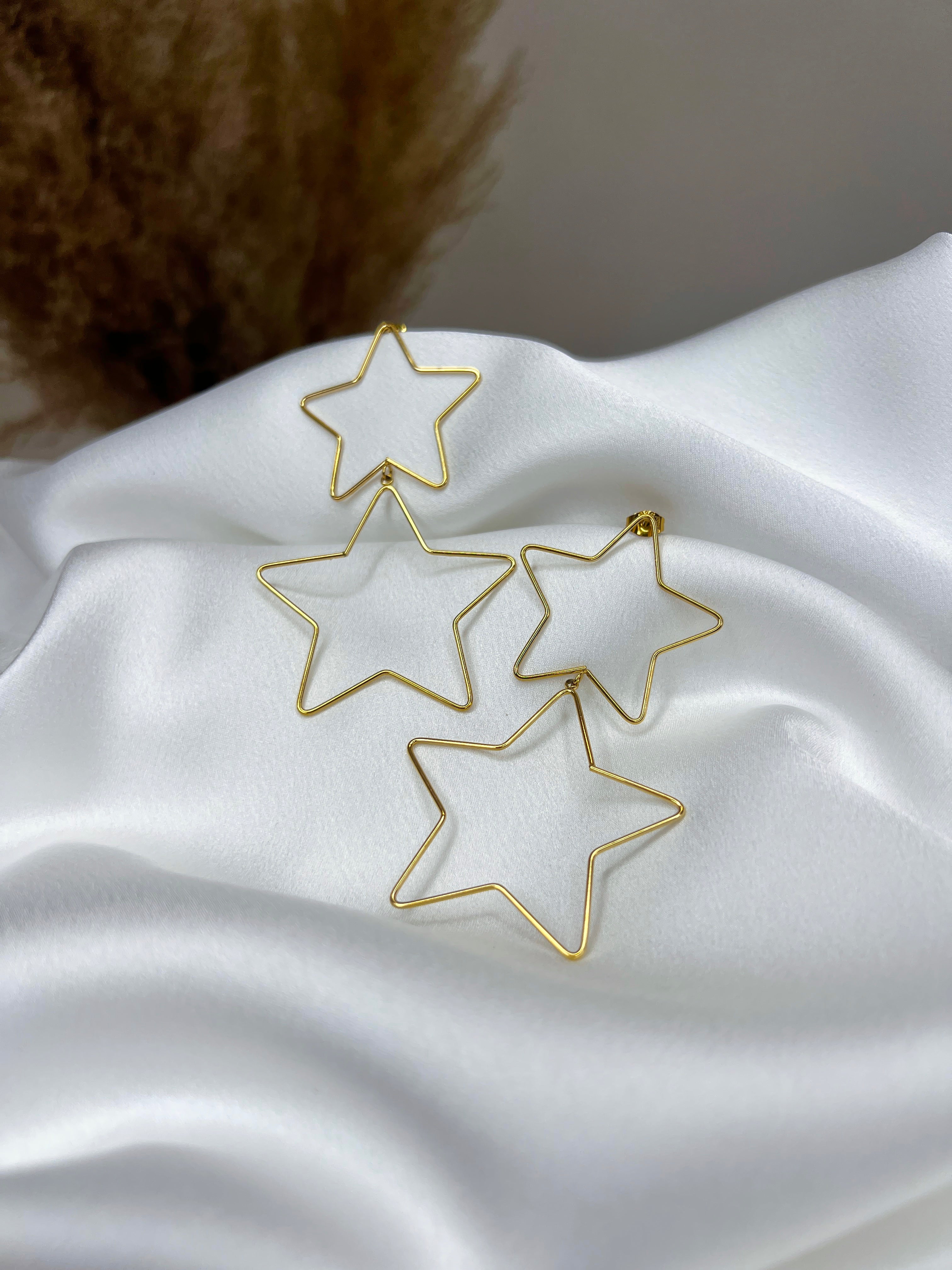 Double star earrings
