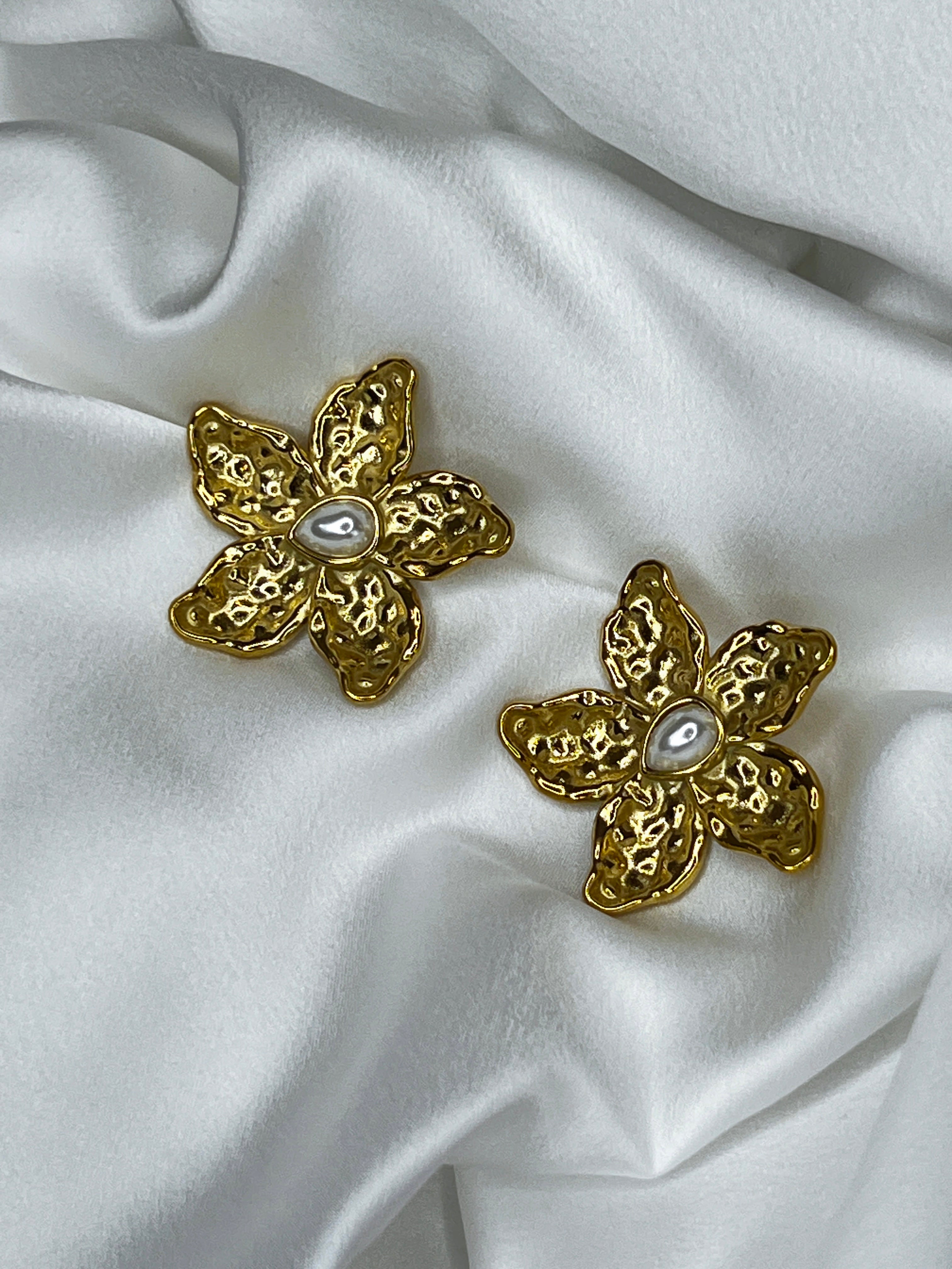 Arracades flor perla