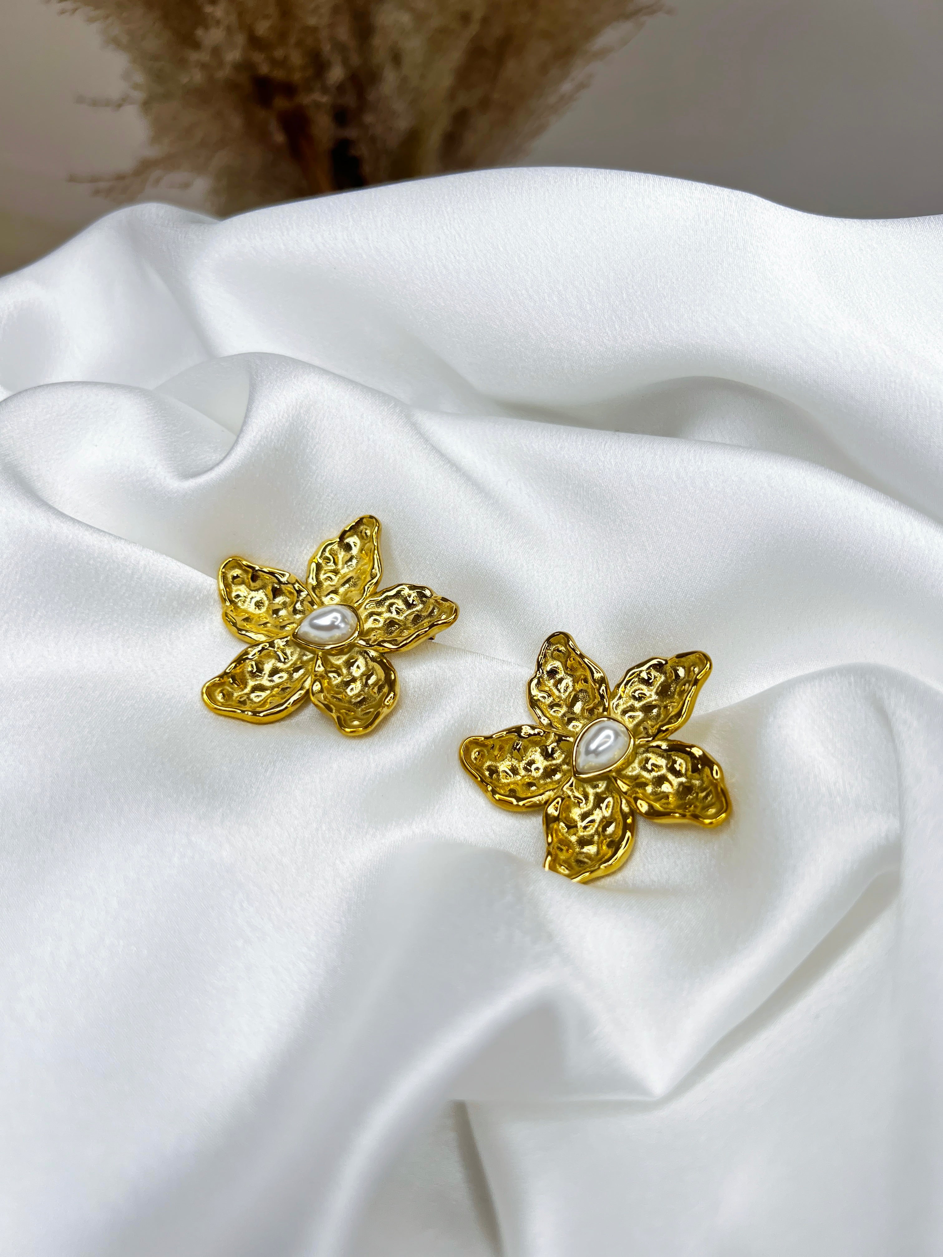 Arracades flor perla