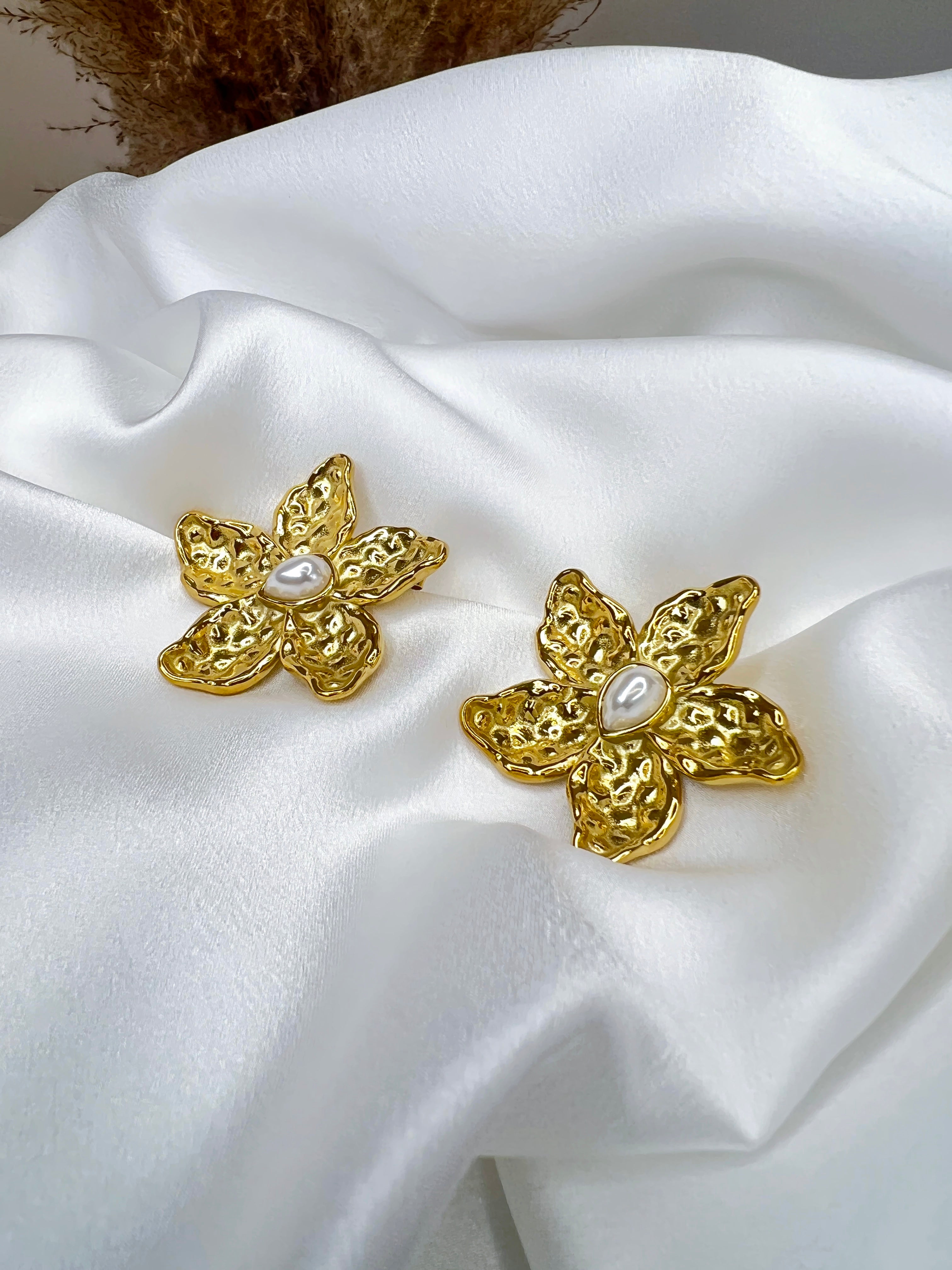 Arracades flor perla