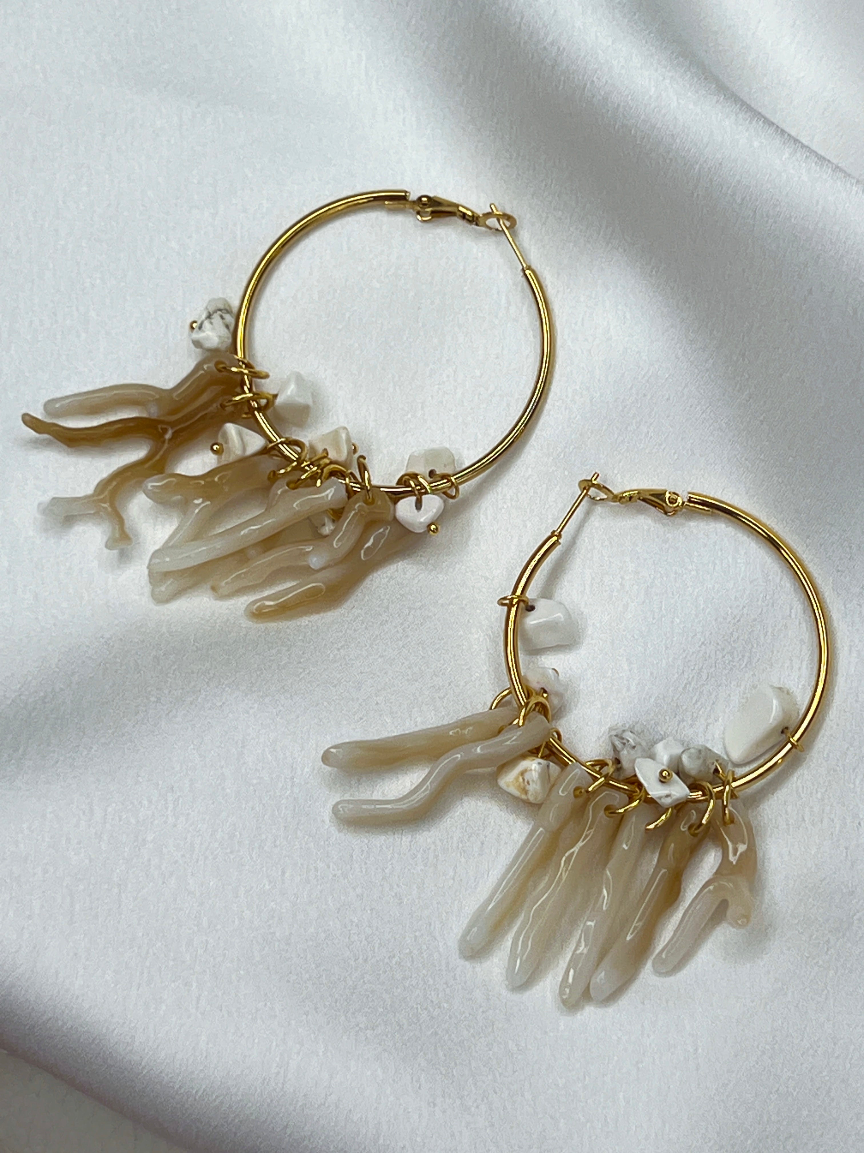 Boho hoop earrings