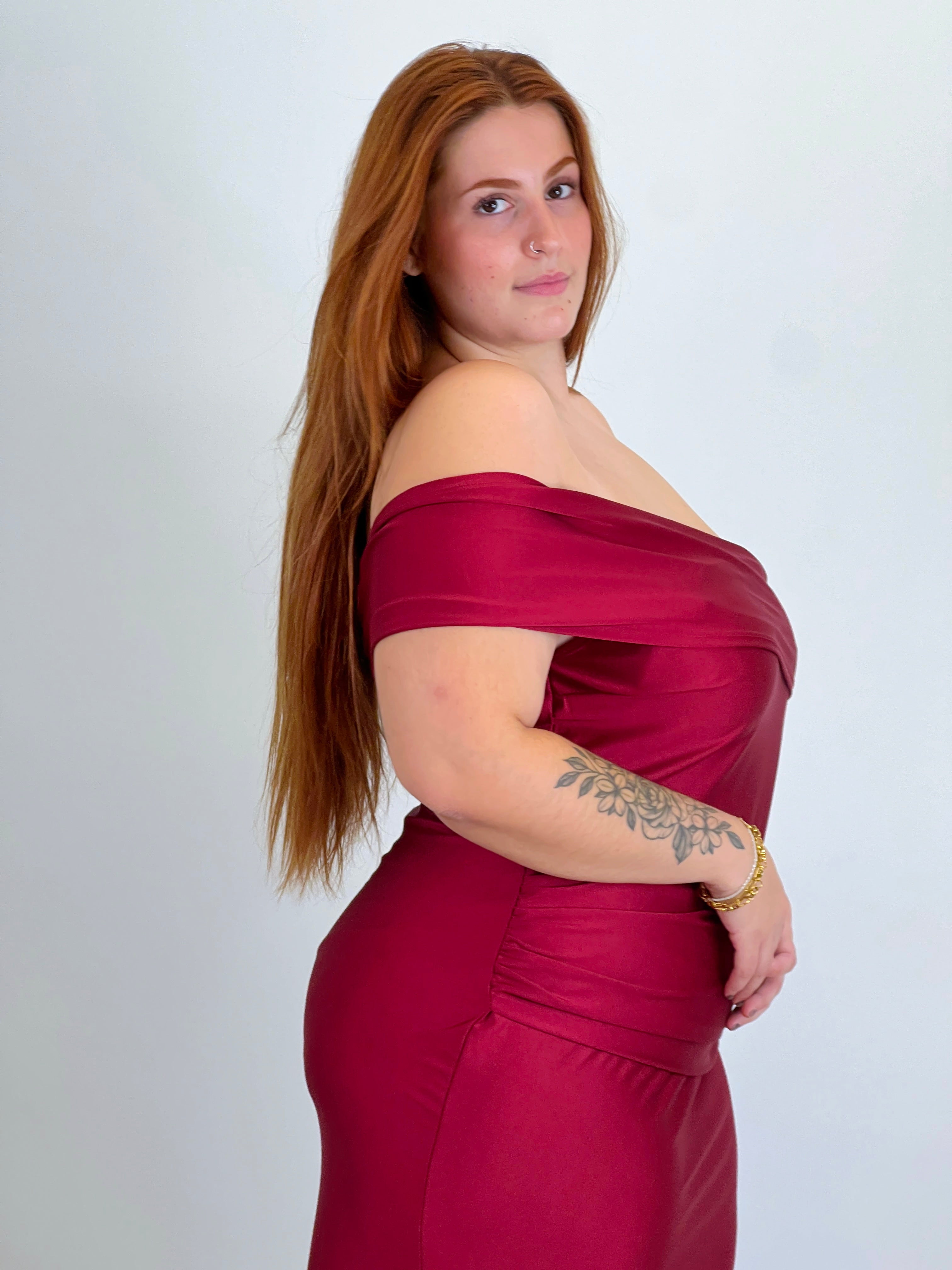 Vestit satinat Grace talla gran