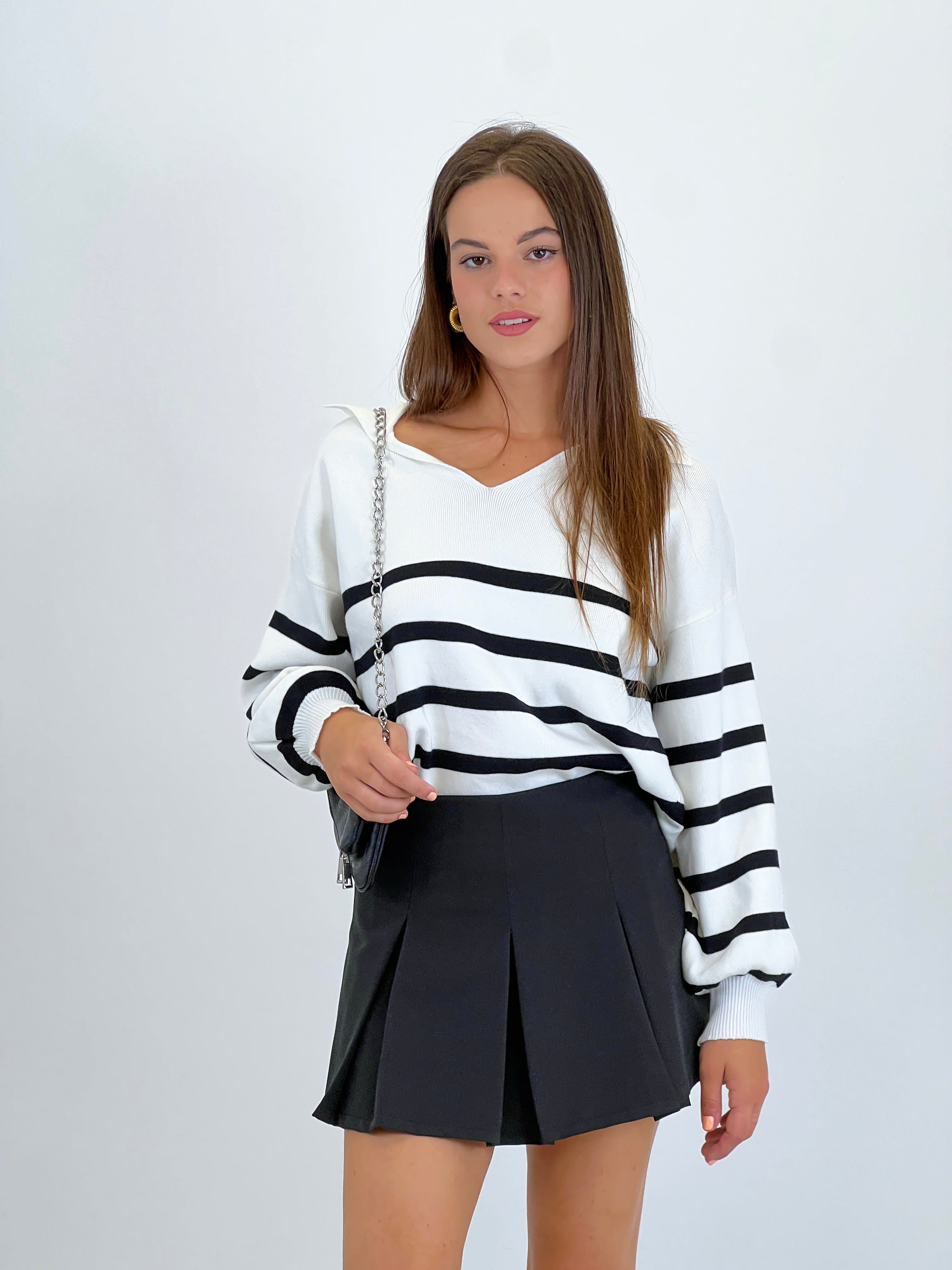 Jersey rayas cuello solapas - Zebra&Maduixa®